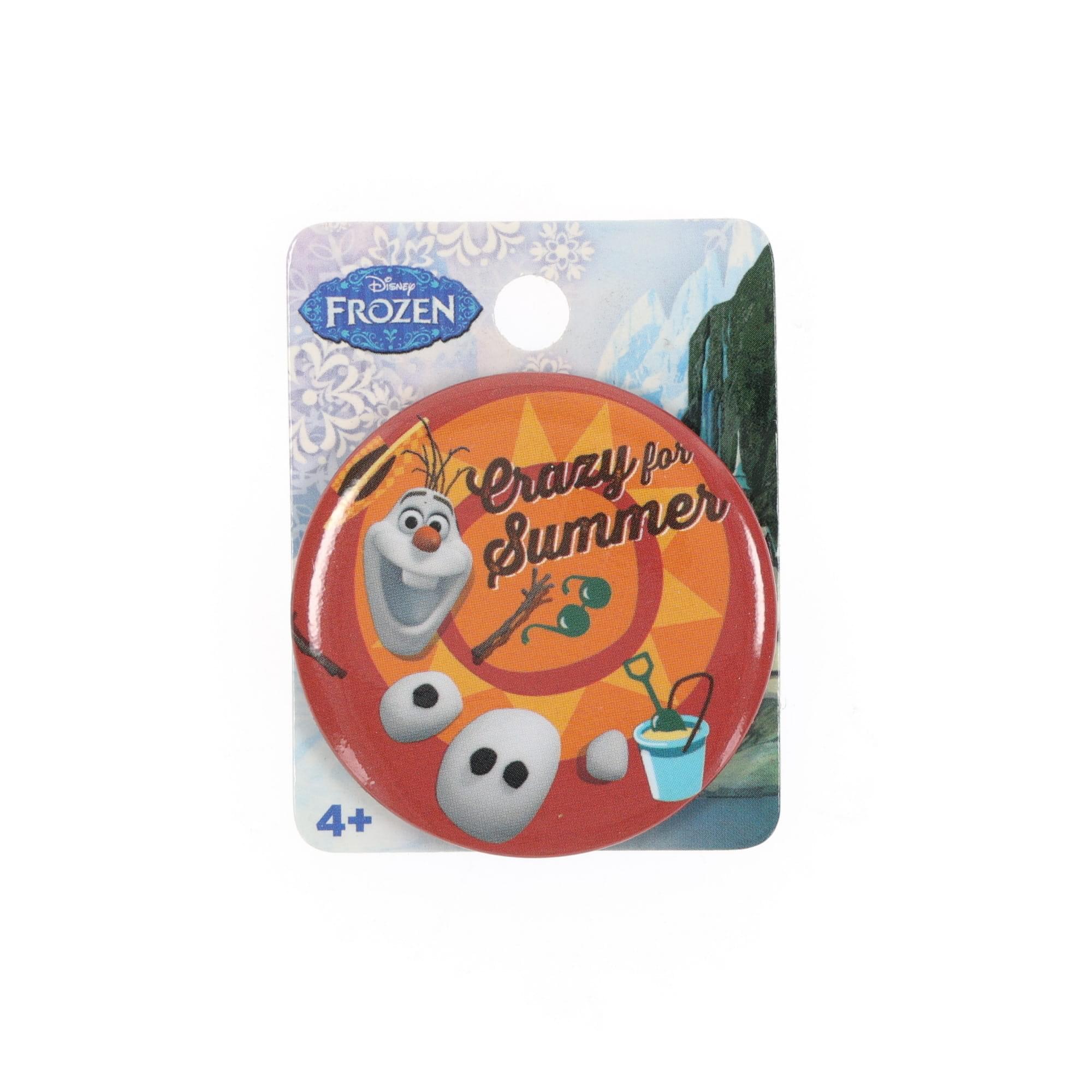 Disney's Frozen 1.5" Button: "Olaf Crazy For Summer"