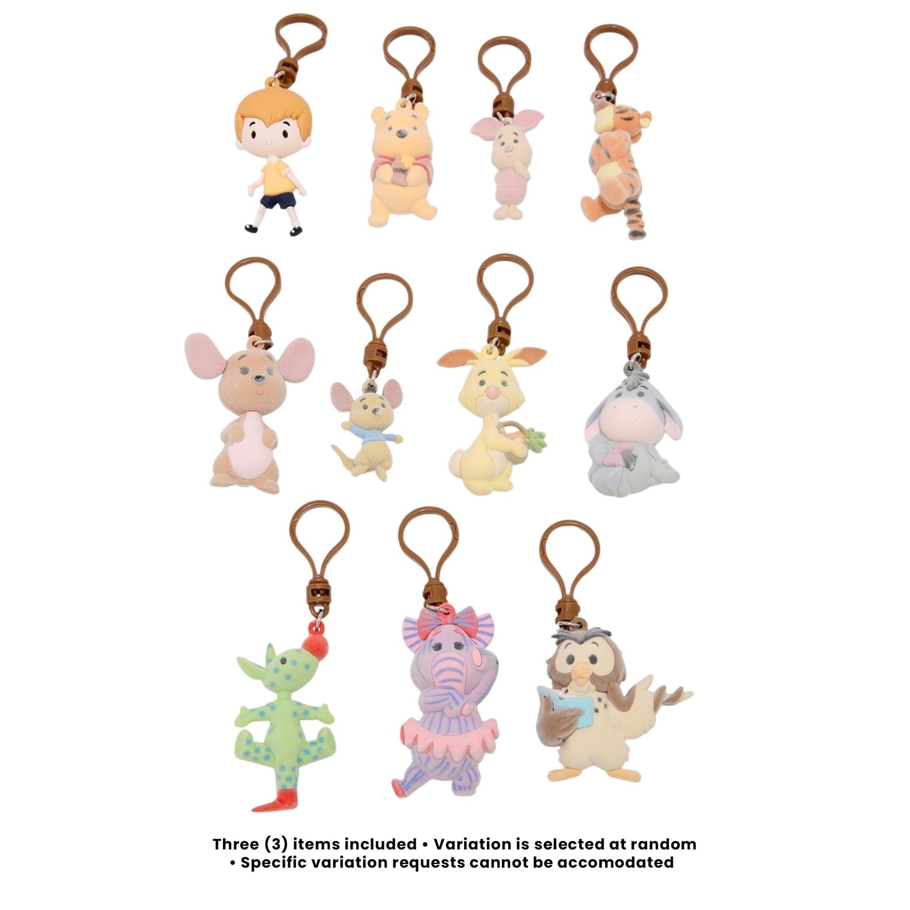 Disney Series 78 Winnie The Pooh Blind Bag 3D Foam Bag Clips | 3 Random