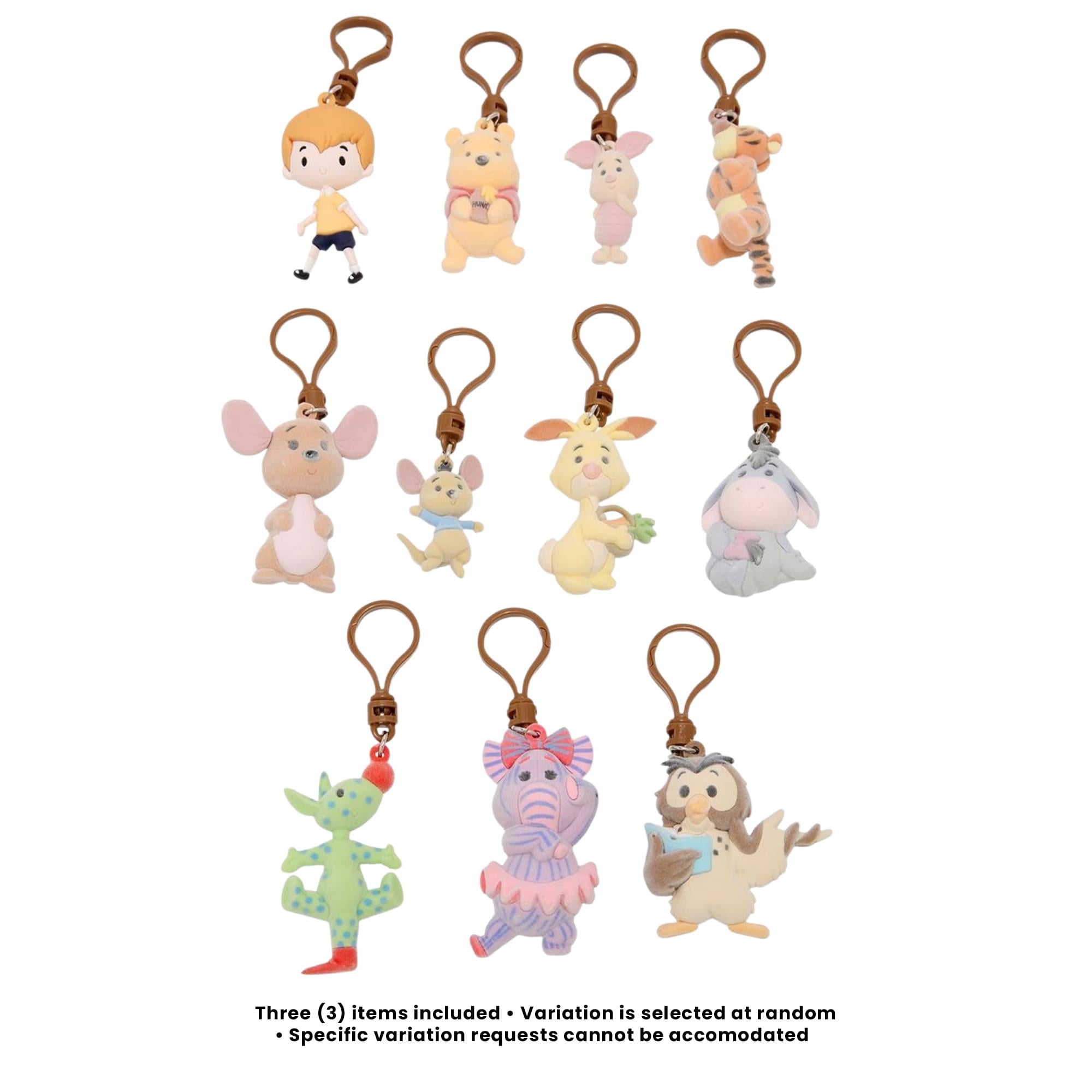 Disney Series 78 Winnie The Pooh Blind Bag 3D Foam Bag Clips | 3 Random