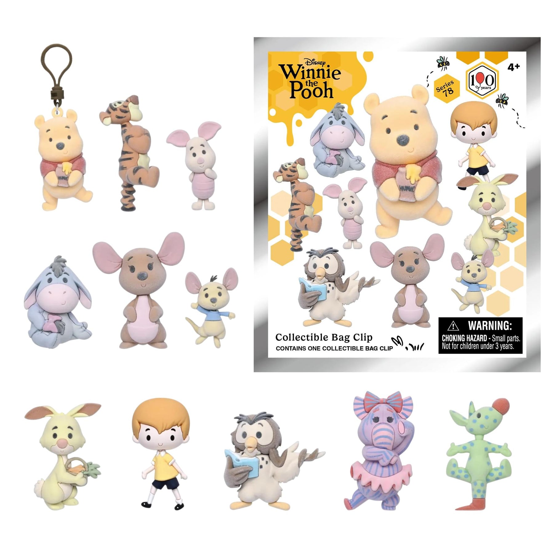 Disney Series 78 Winnie The Pooh Blind Bag 3D Foam Bag Clip | 1 Random