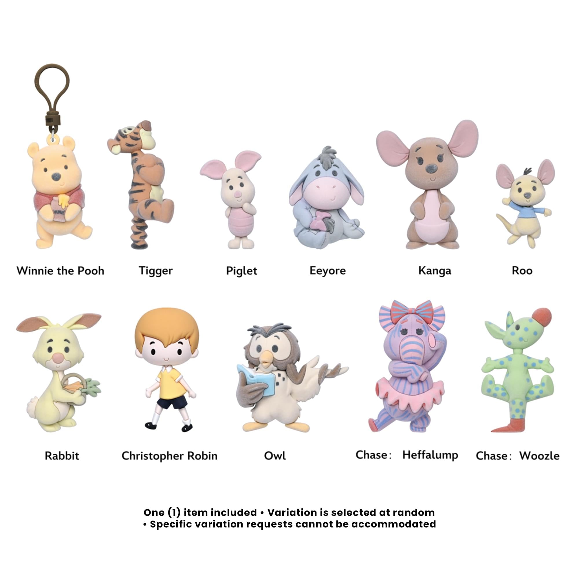 Disney Series 78 Winnie The Pooh Blind Bag 3D Foam Bag Clip | 1 Random