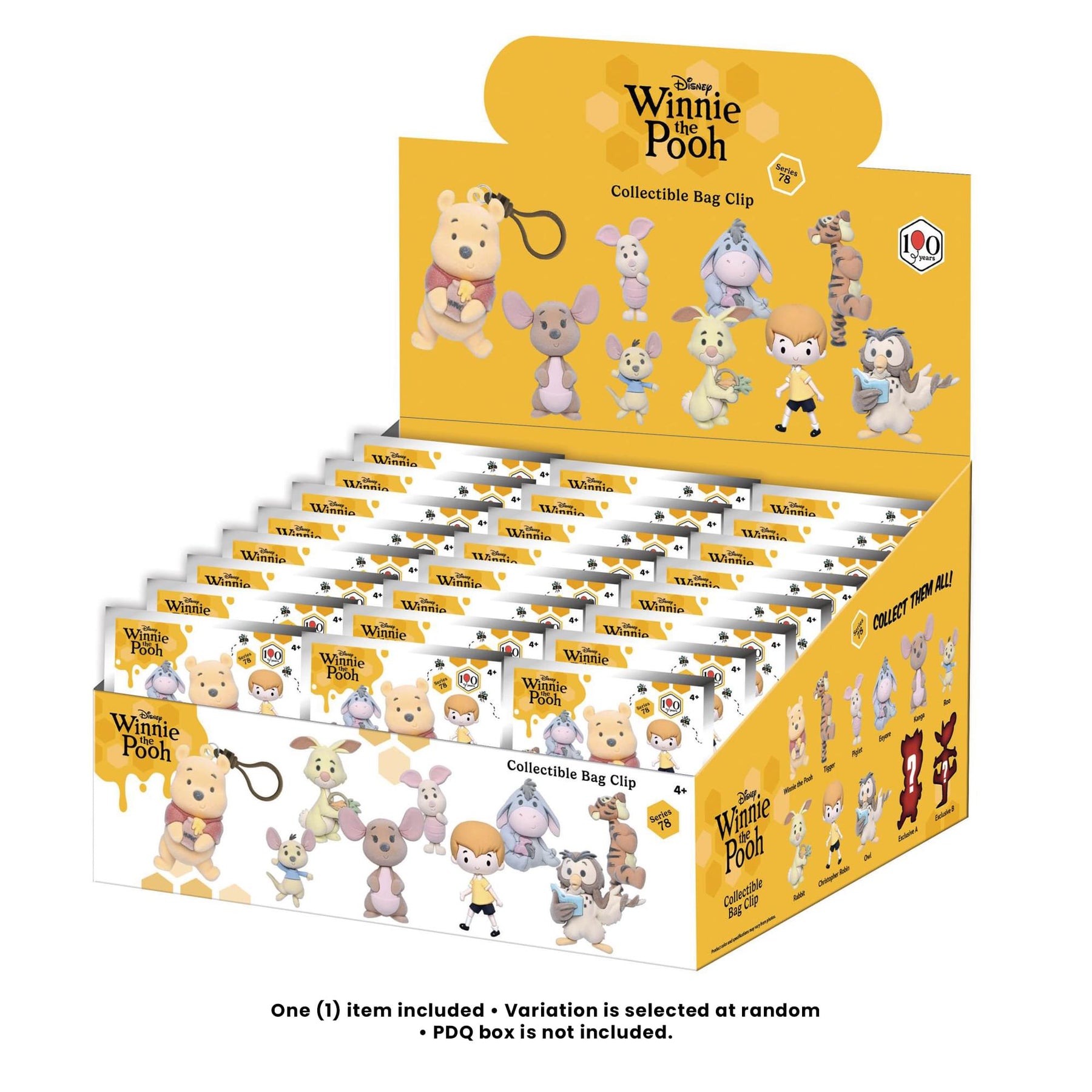 Disney Series 78 Winnie The Pooh Blind Bag 3D Foam Bag Clip | 1 Random
