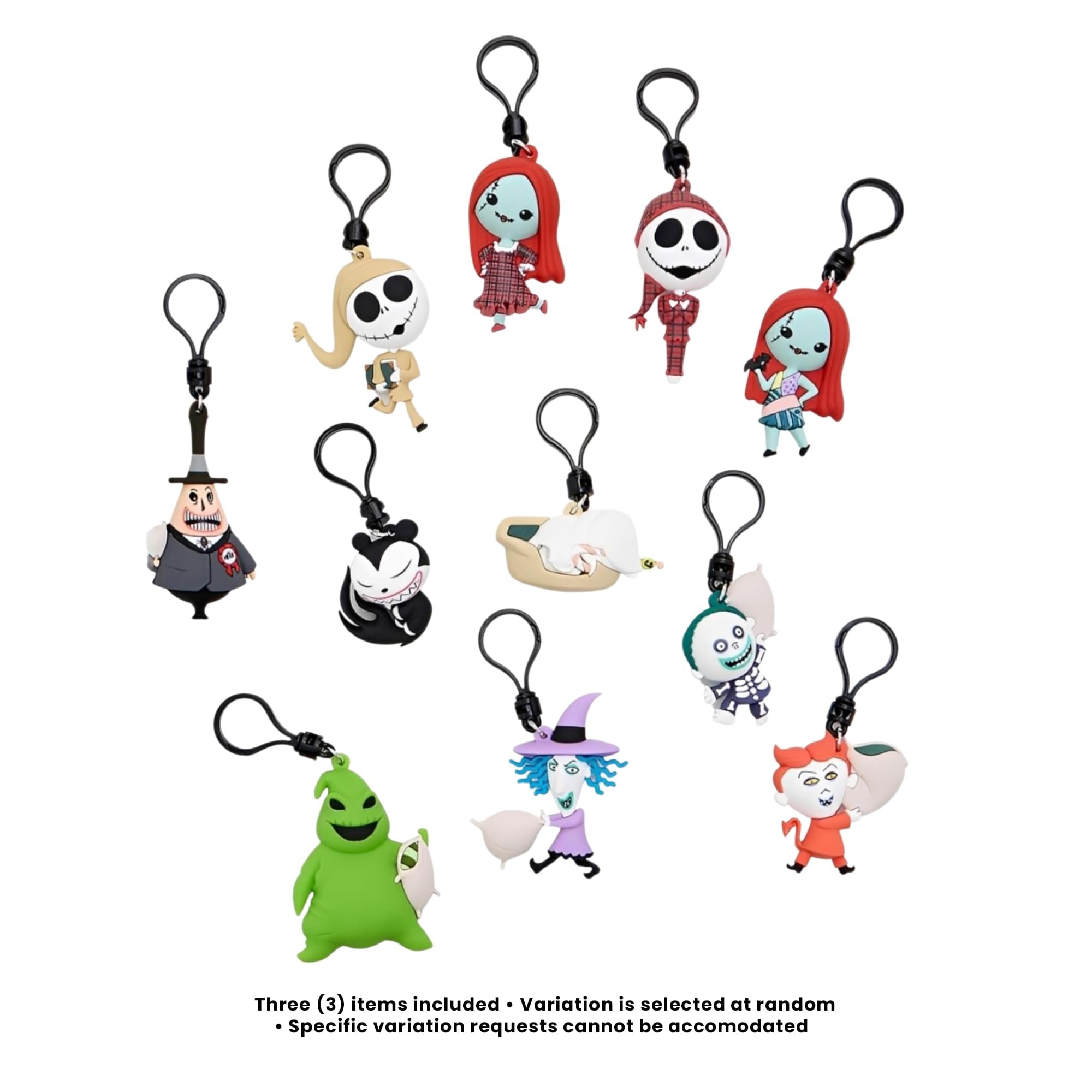 The Nightmare Before Christmas Series 11 Blind Bag 3D Foam Bag Clip | 3 Random