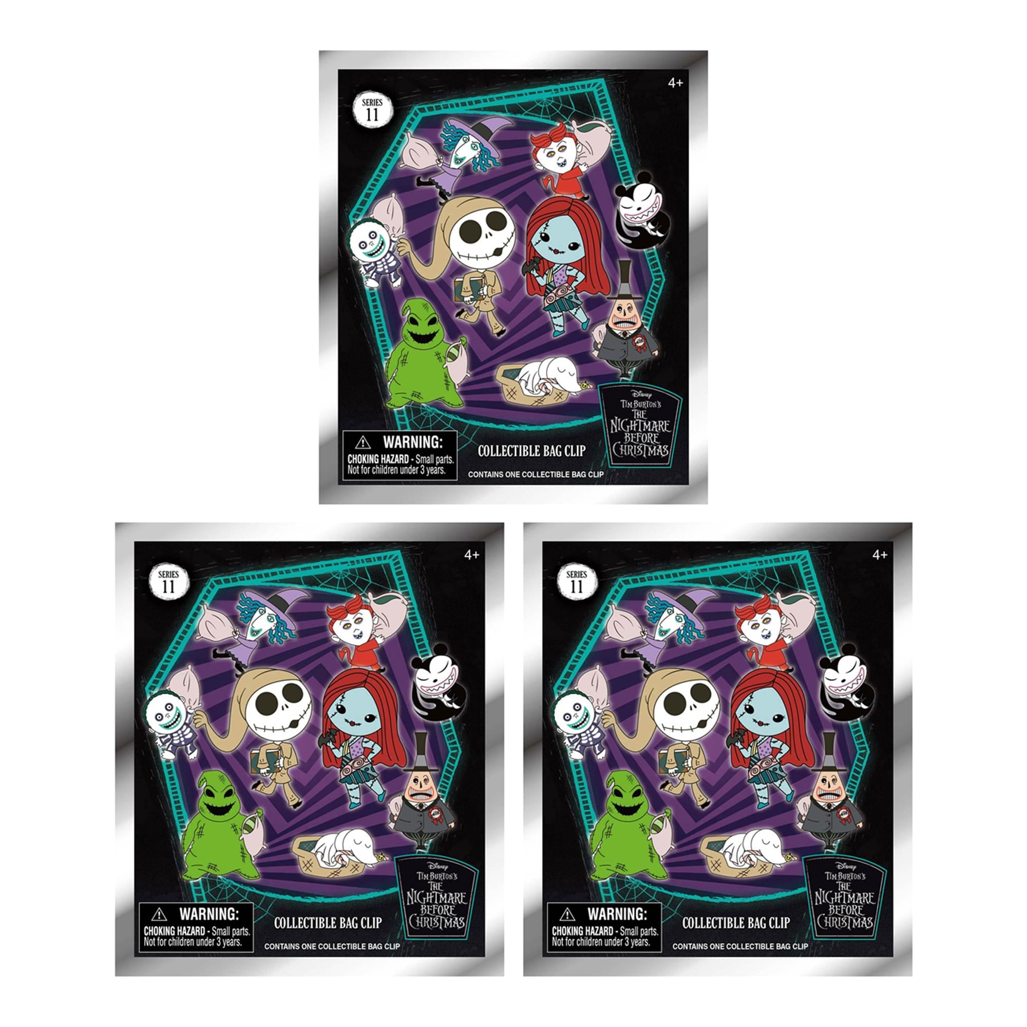 The Nightmare Before Christmas Series 11 Blind Bag 3D Foam Bag Clip | 3 Random