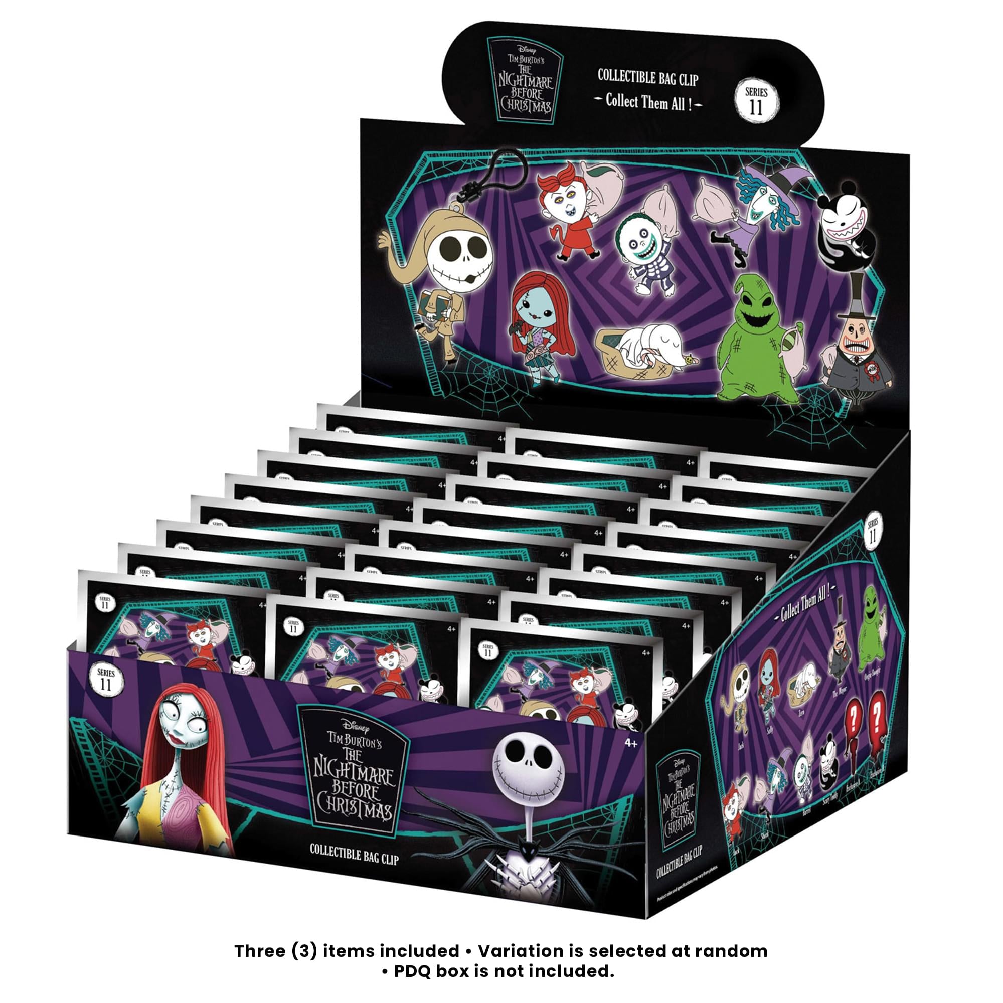 The Nightmare Before Christmas Series 11 Blind Bag 3D Foam Bag Clip | 3 Random