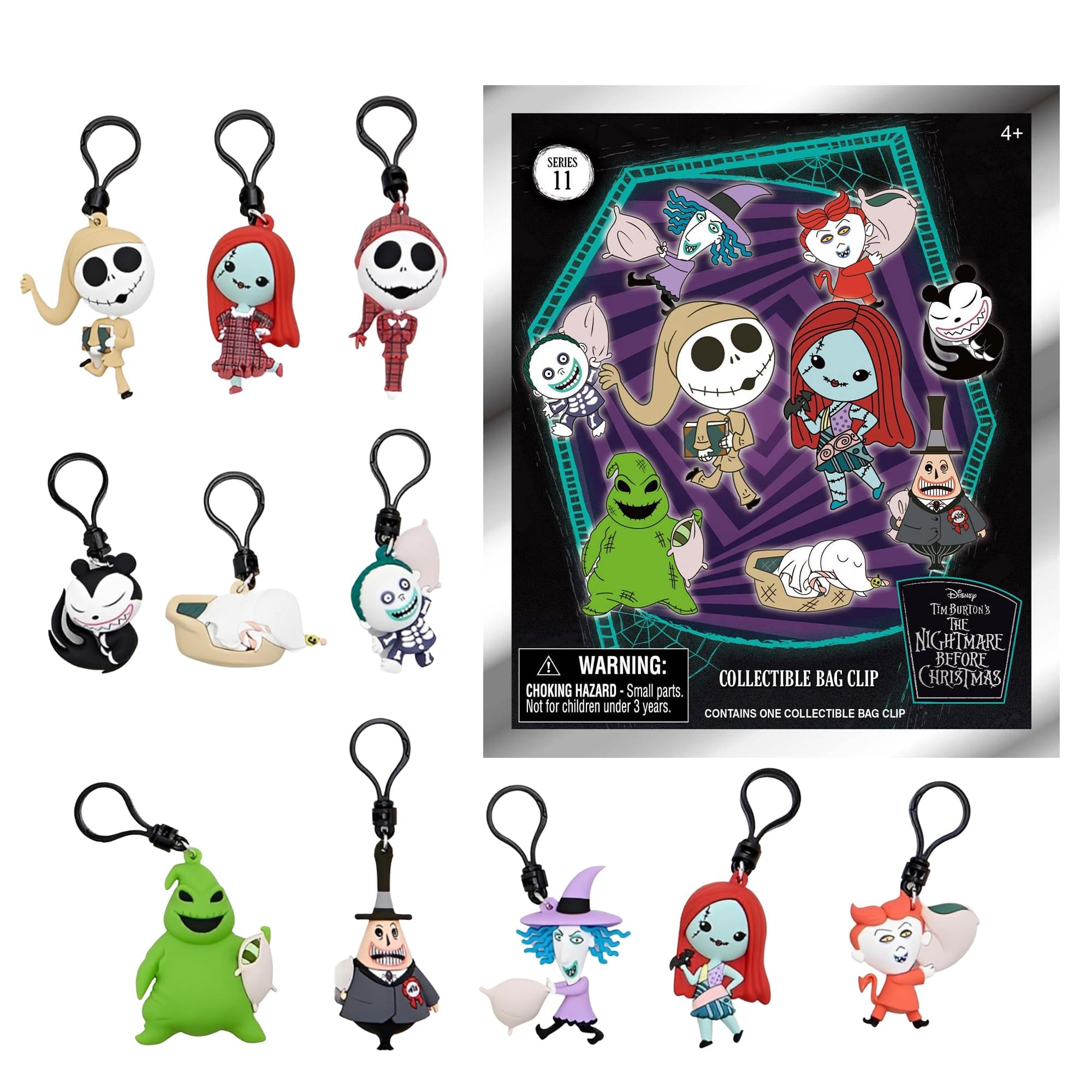 Disney Nightmare Before Christmas Series 11 Blind Bag 3D Foam Bag Clip | 1 Random