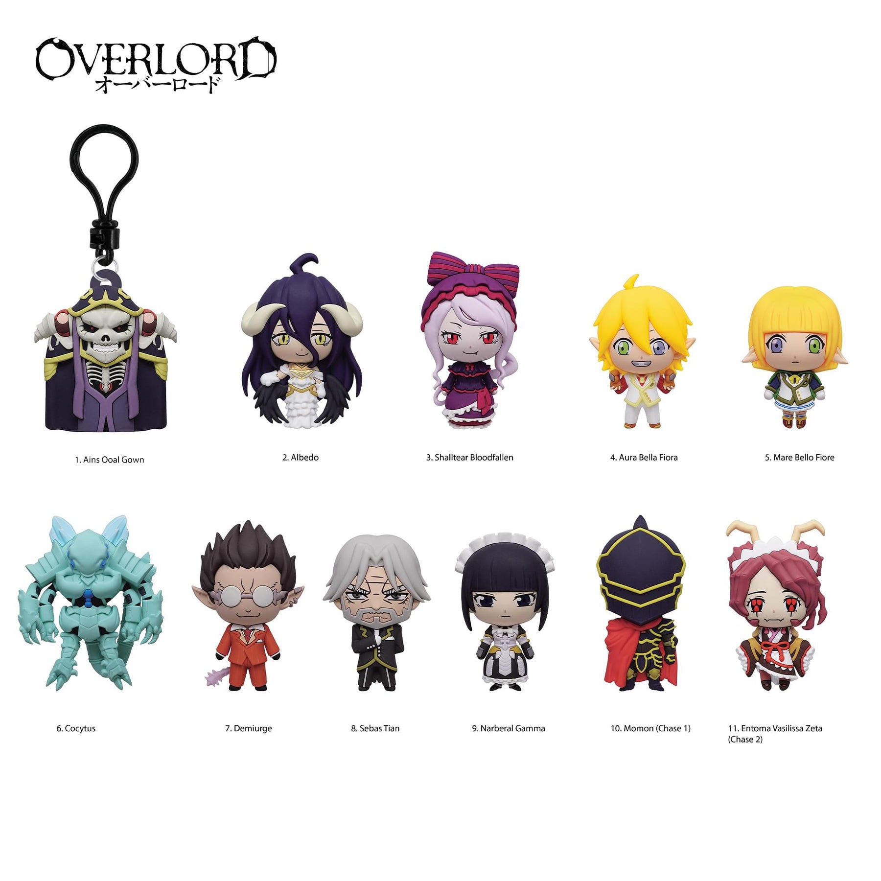 Overlord Series 1 Blind Bag 3D Foam Bag Clip | 3 Random