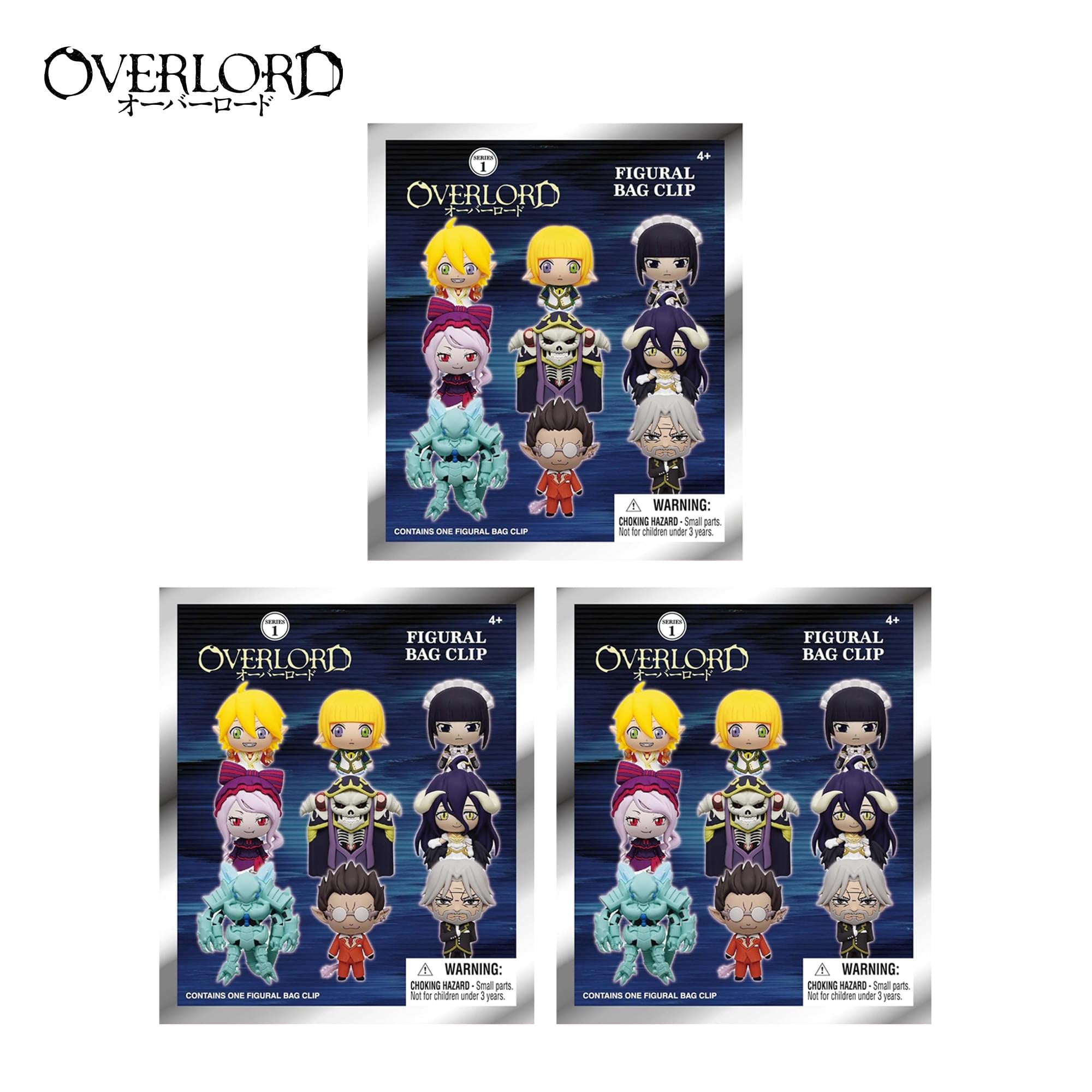 Overlord Series 1 Blind Bag 3D Foam Bag Clip | 3 Random