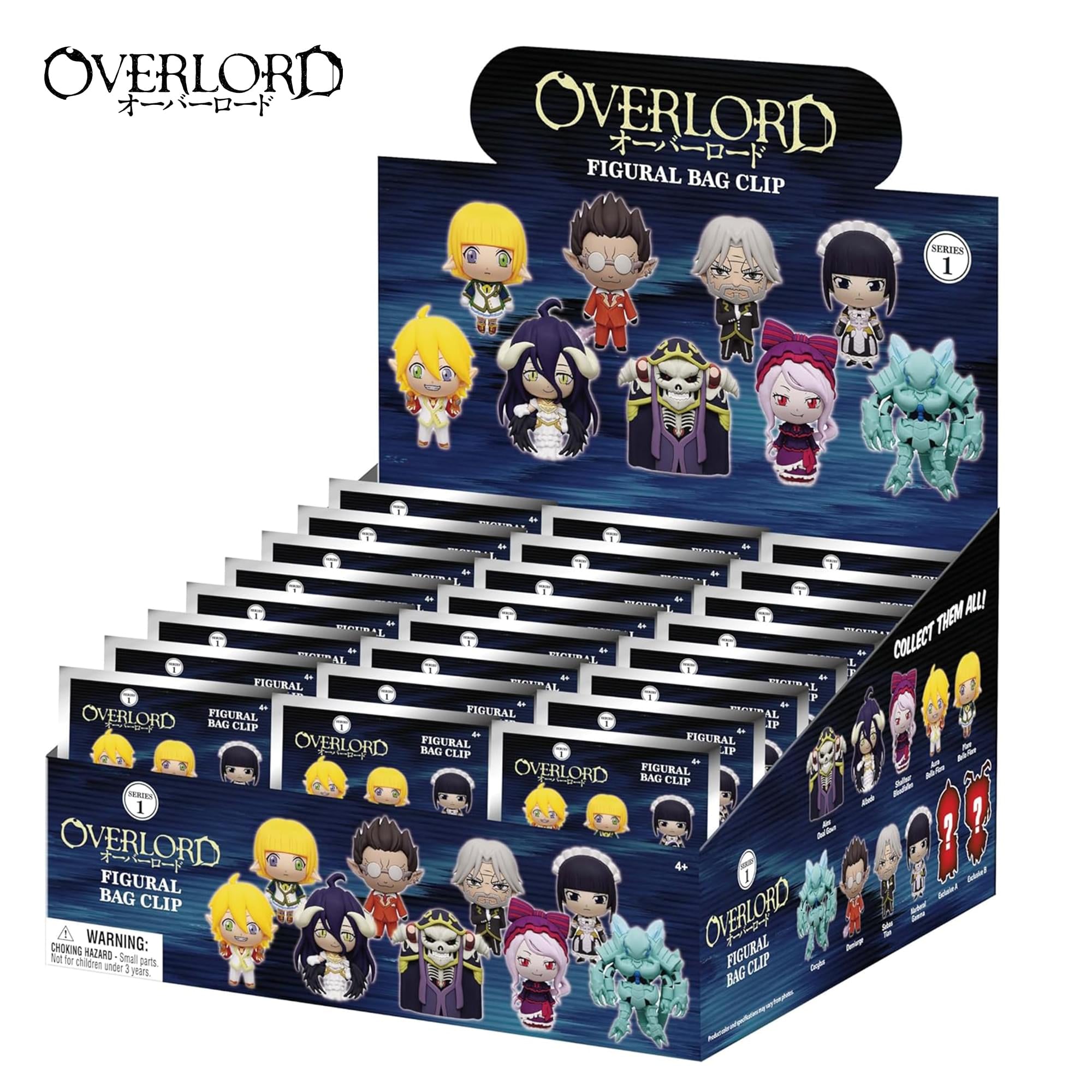 Overlord Series 1 Blind Bag 3D Foam Bag Clip | 3 Random