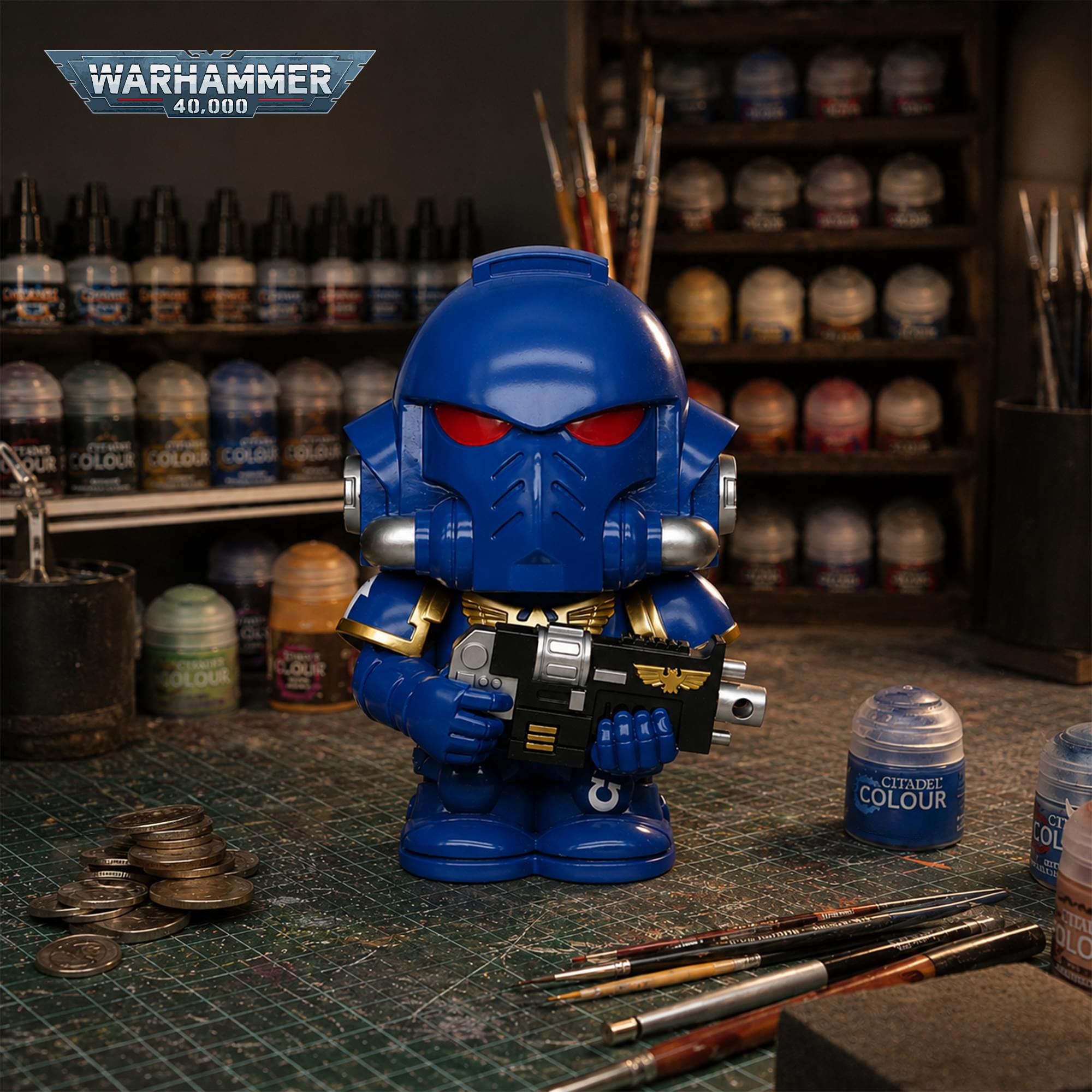 Warhammer 40K Ultramarine Intercessor  8-Inch PVC Figural Bank