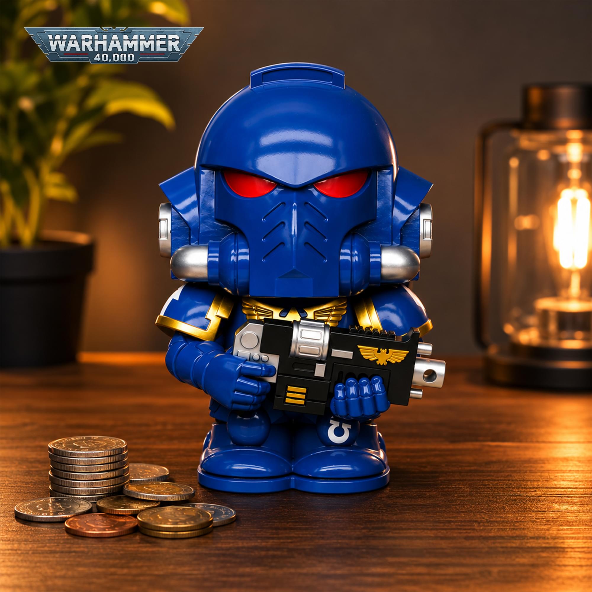 Warhammer 40K Ultramarine Intercessor  8-Inch PVC Figural Bank