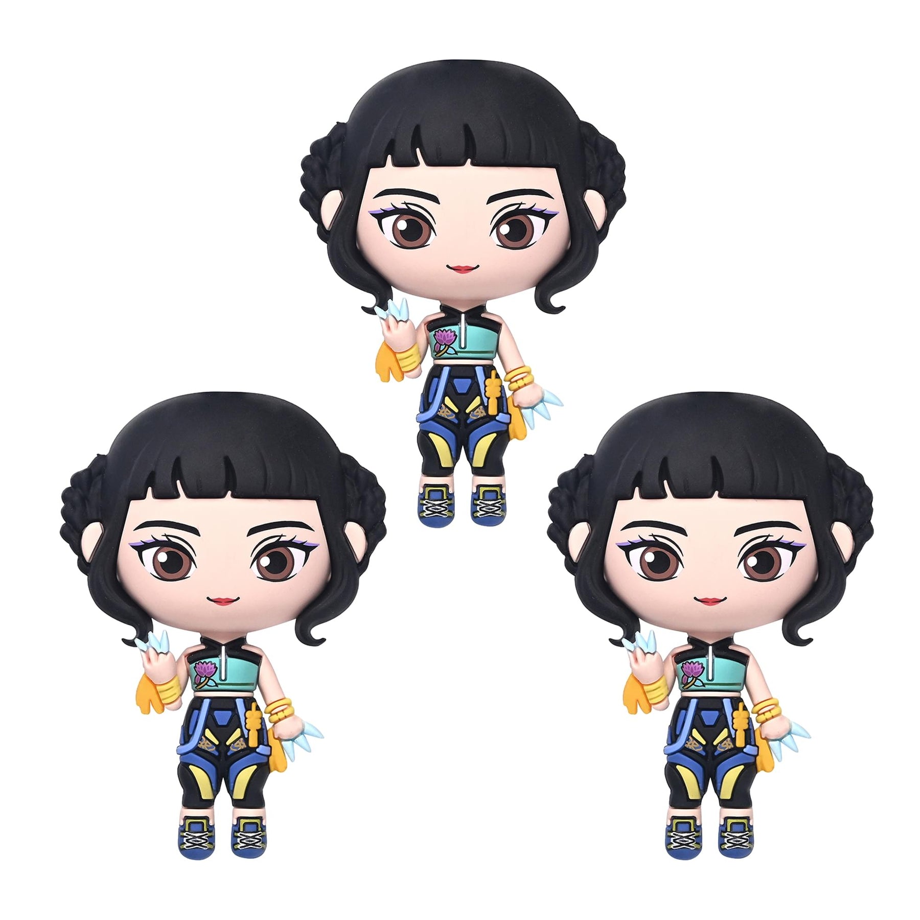 K-Pop Demon Hunters Zoey 3D Foam Magnets | Set Of 3