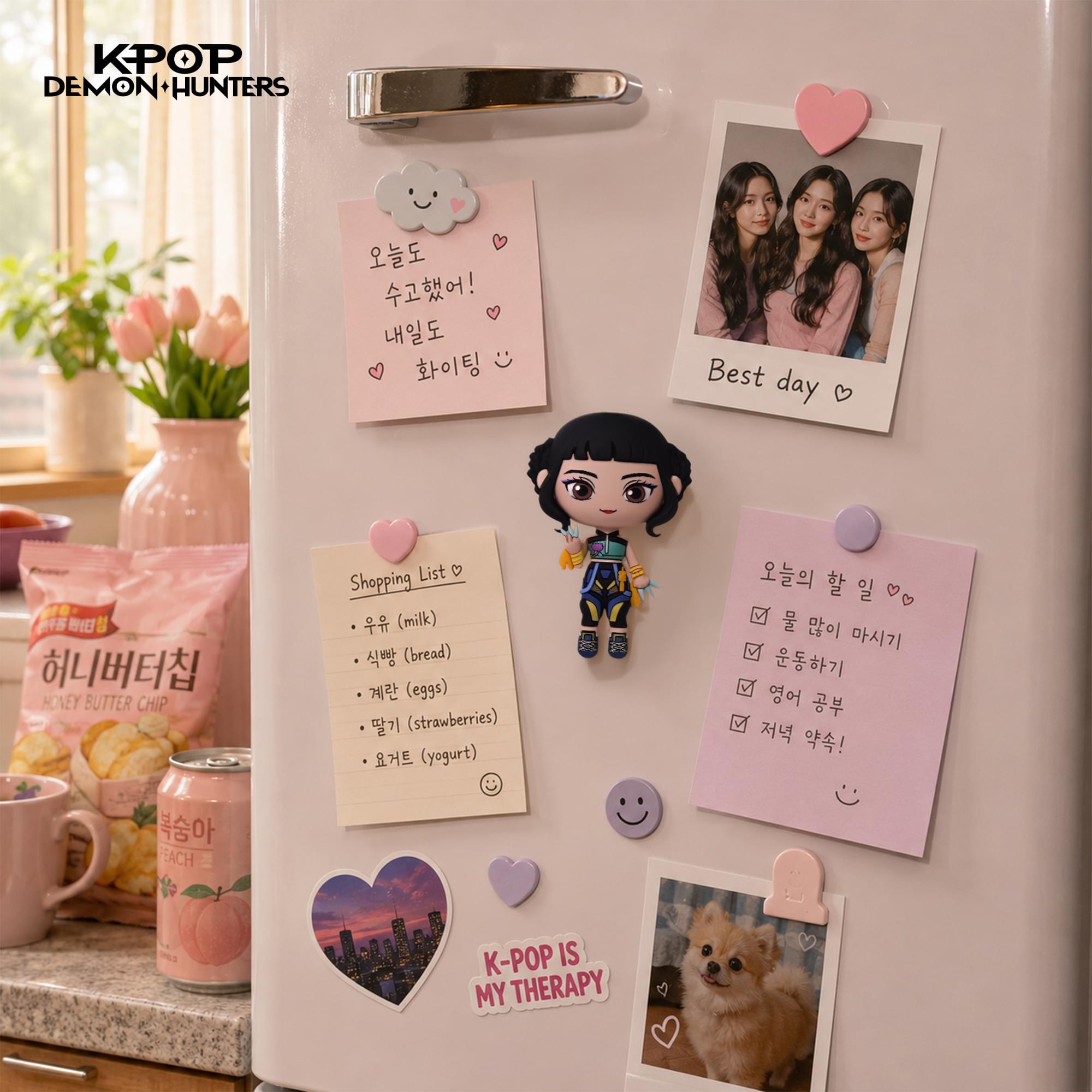 K-Pop Demon Hunters Zoey 3D Foam Magnets | Set Of 3