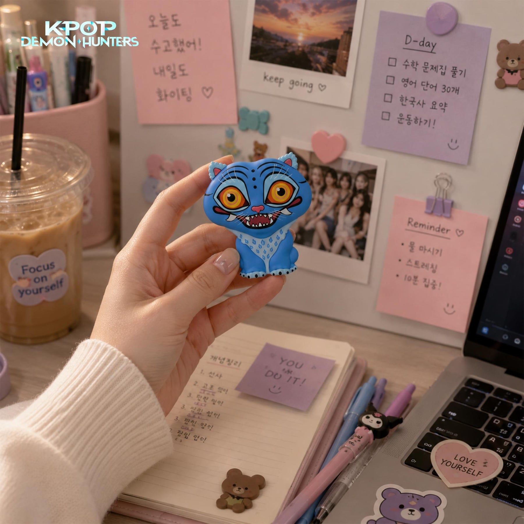 K-Pop Demon Hunters Derpy Tiger 3D Foam Magnets | Set Of 3