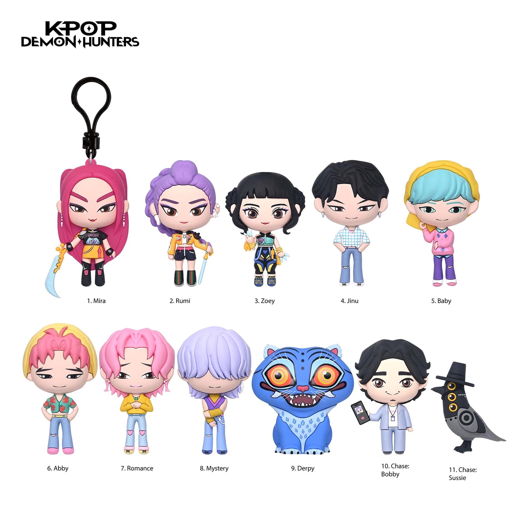 K-Pop Demon Hunters Series 1 Blind Bag 3D Foam Bag Clip | 3 Random