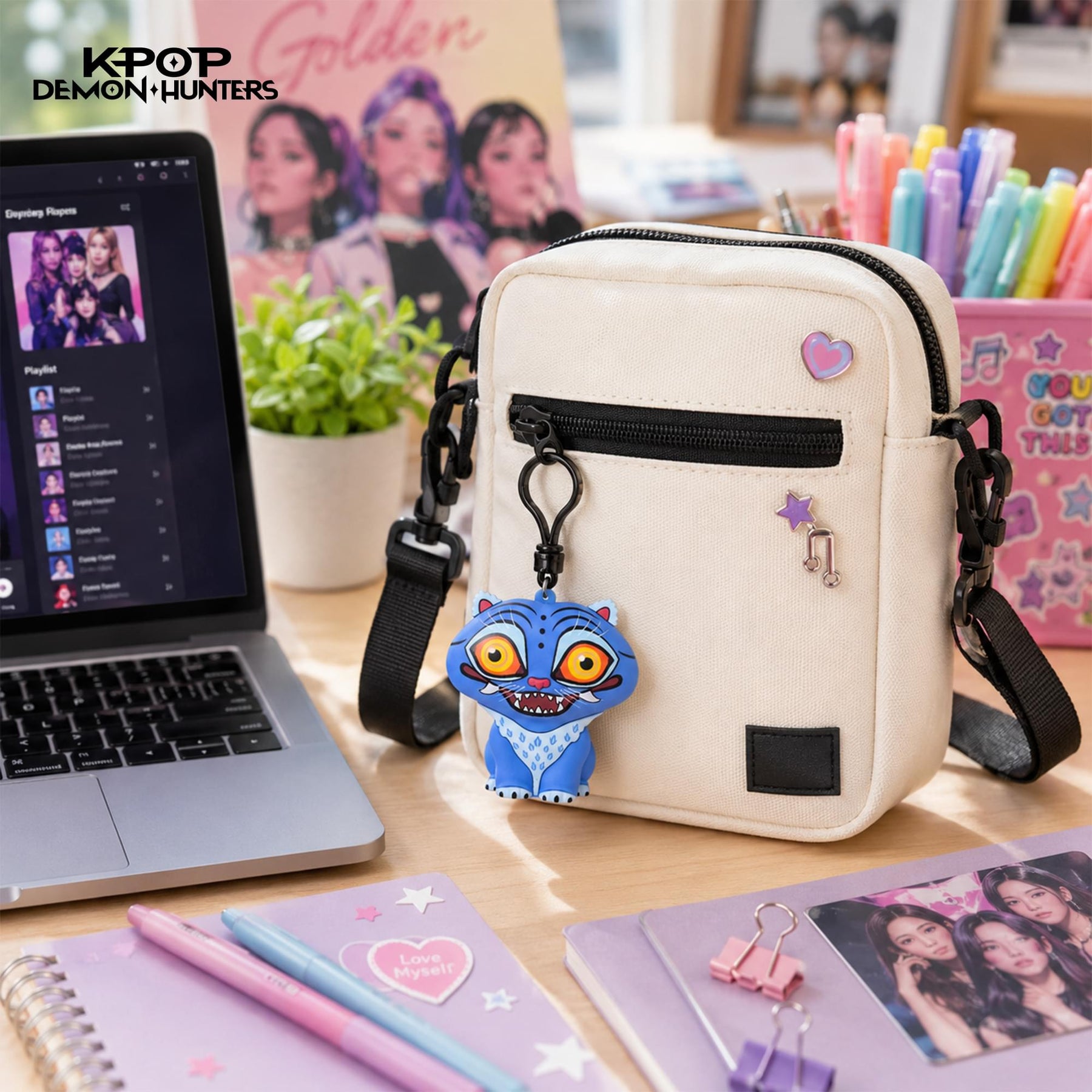 K-Pop Demon Hunters Series 1 Blind Bag 3D Foam Bag Clip | 3 Random