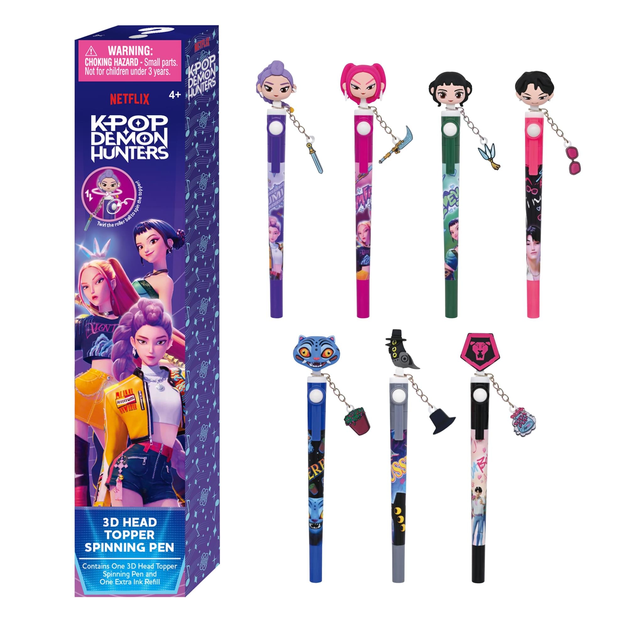 K-Pop Demon Hunters 3D Head Topper Spinning Pen | 1 Random