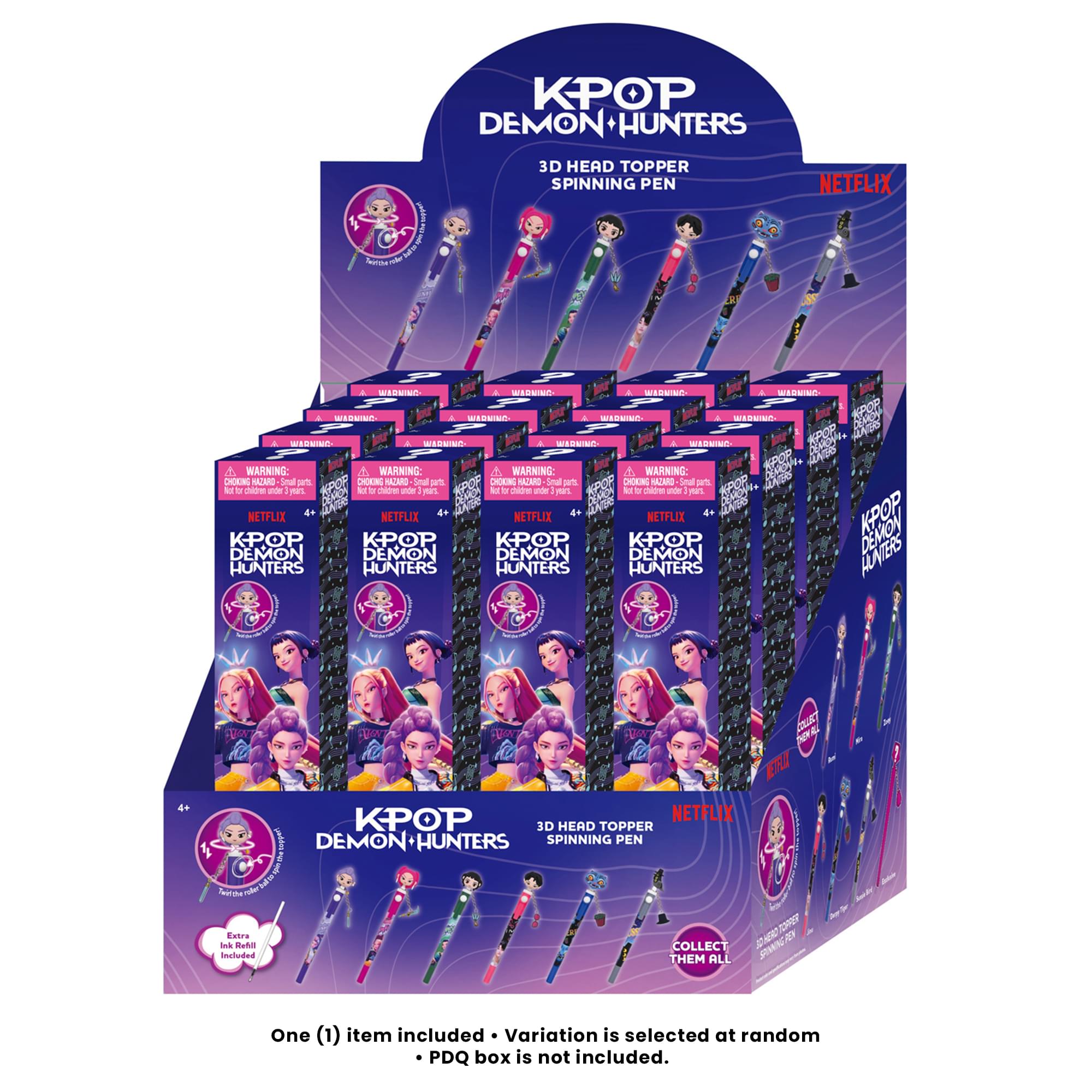 K-Pop Demon Hunters 3D Head Topper Spinning Pen | 1 Random
