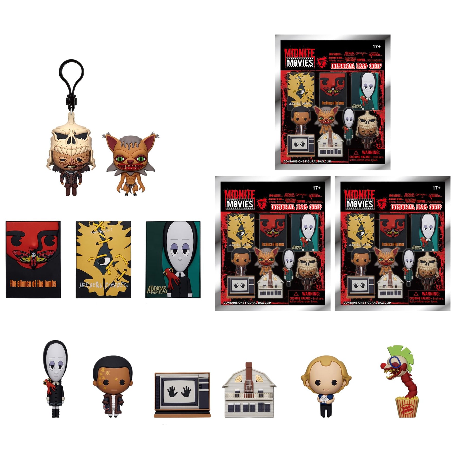 MGM Horror Series 2 Blind Bag 3D Foam Bag Clip | 3 Random