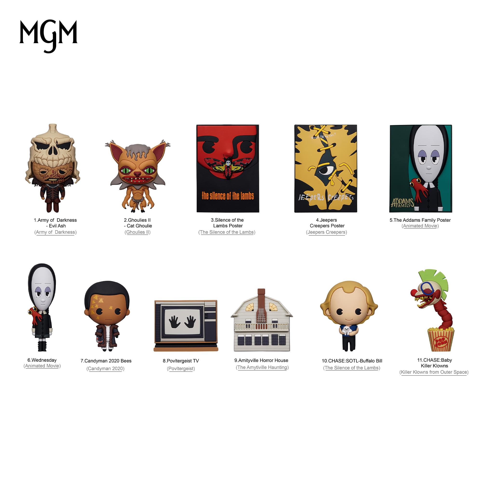 MGM Horror Series 2 Blind Bag 3D Foam Bag Clip | 3 Random