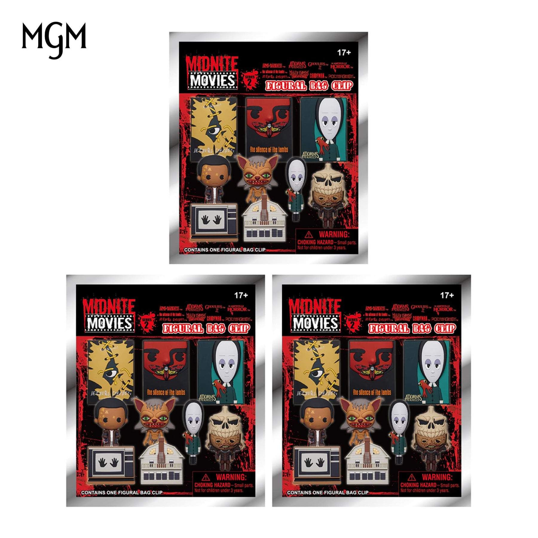 MGM Horror Series 2 Blind Bag 3D Foam Bag Clip | 3 Random