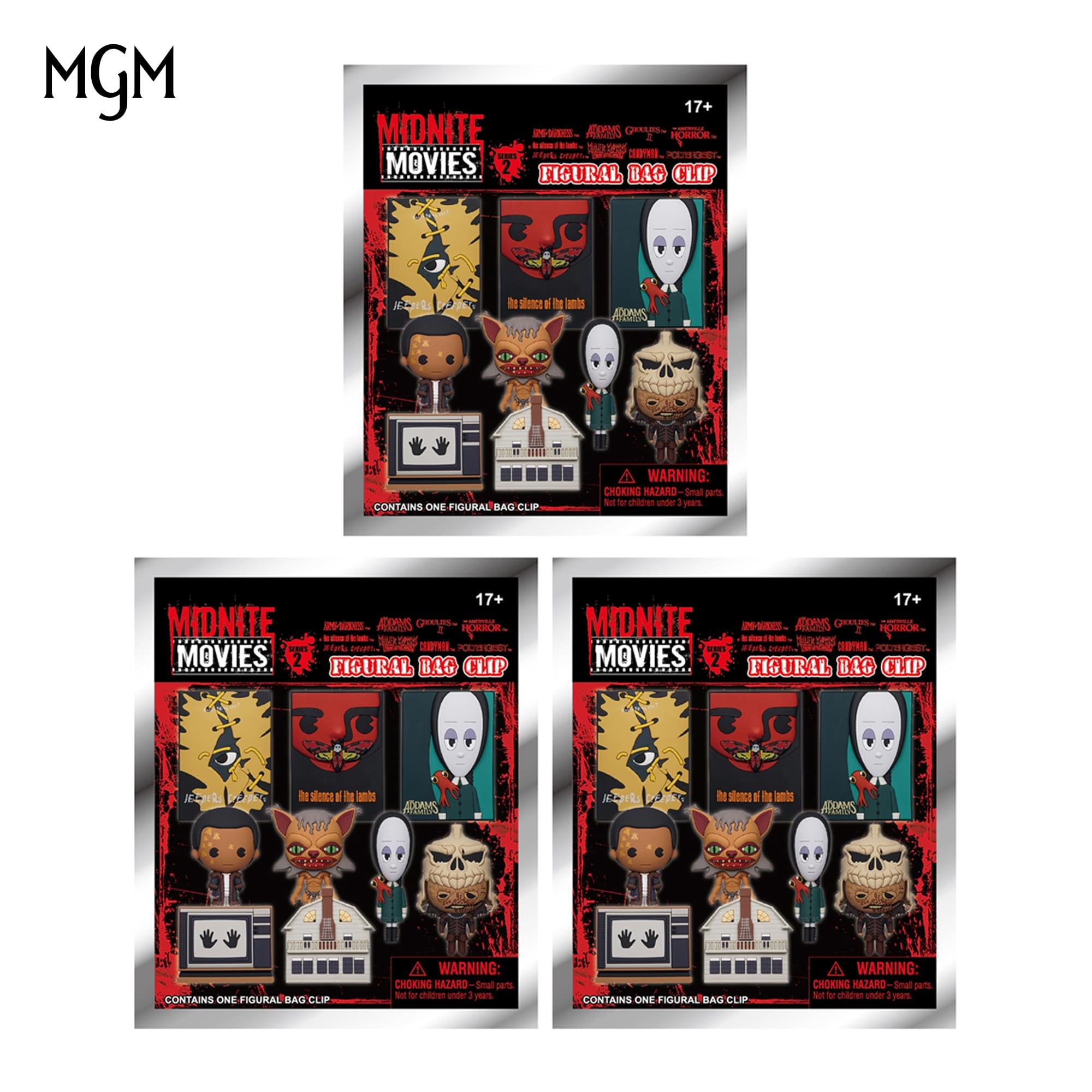 MGM Horror Series 2 Blind Bag 3D Foam Bag Clip | 3 Random