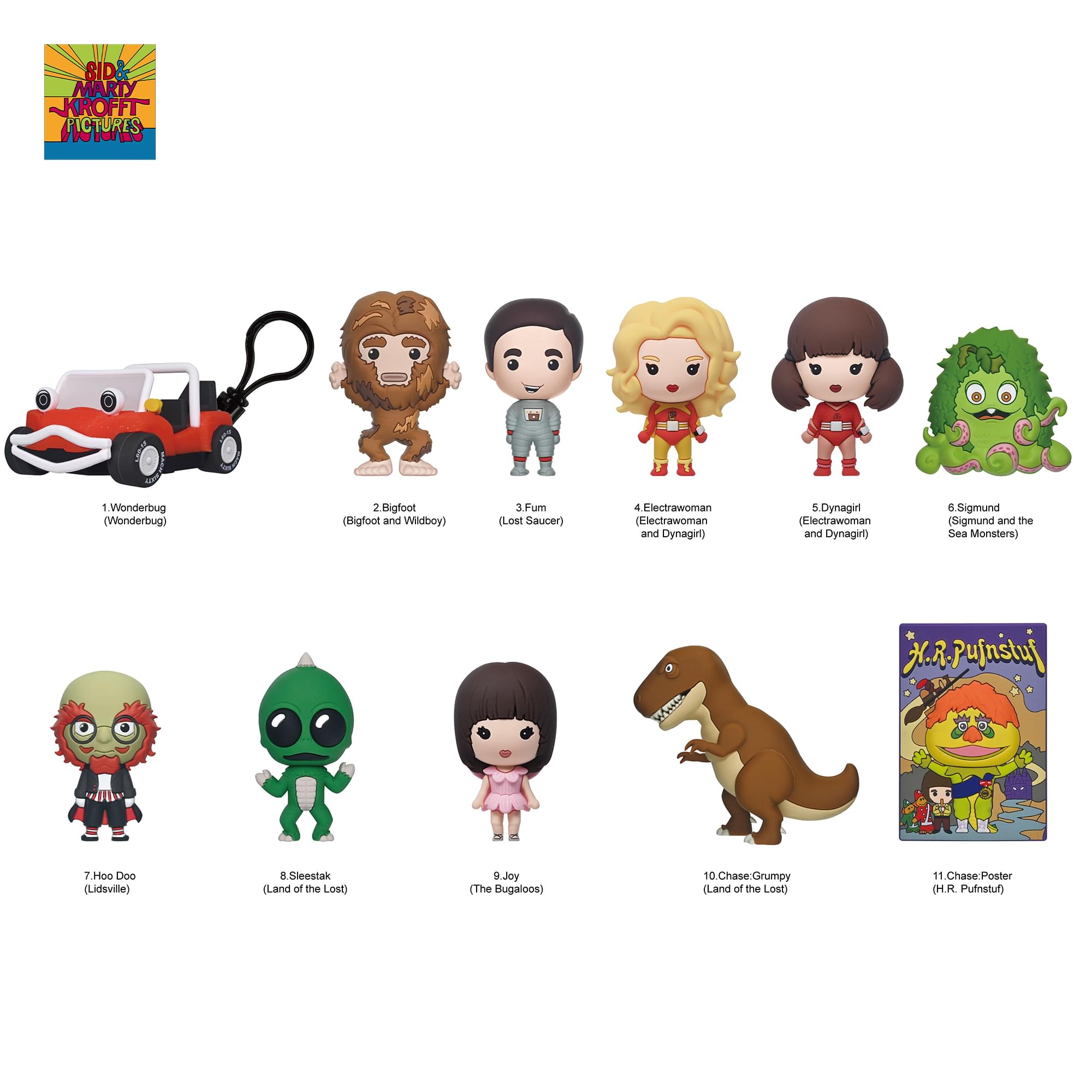 Krofft Superstars Series 1 Blind Bag 3D Foam Bag Clip | 3 Random