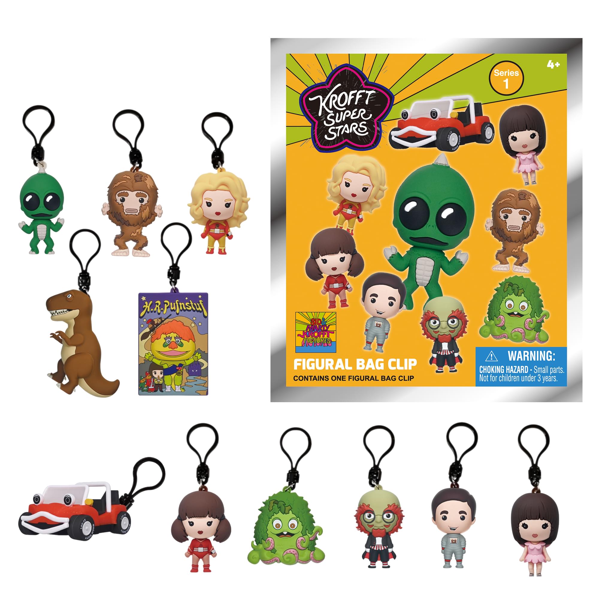 Krofft Superstars Series 1 Blind Bag 3D Foam Bag Clip | One Random