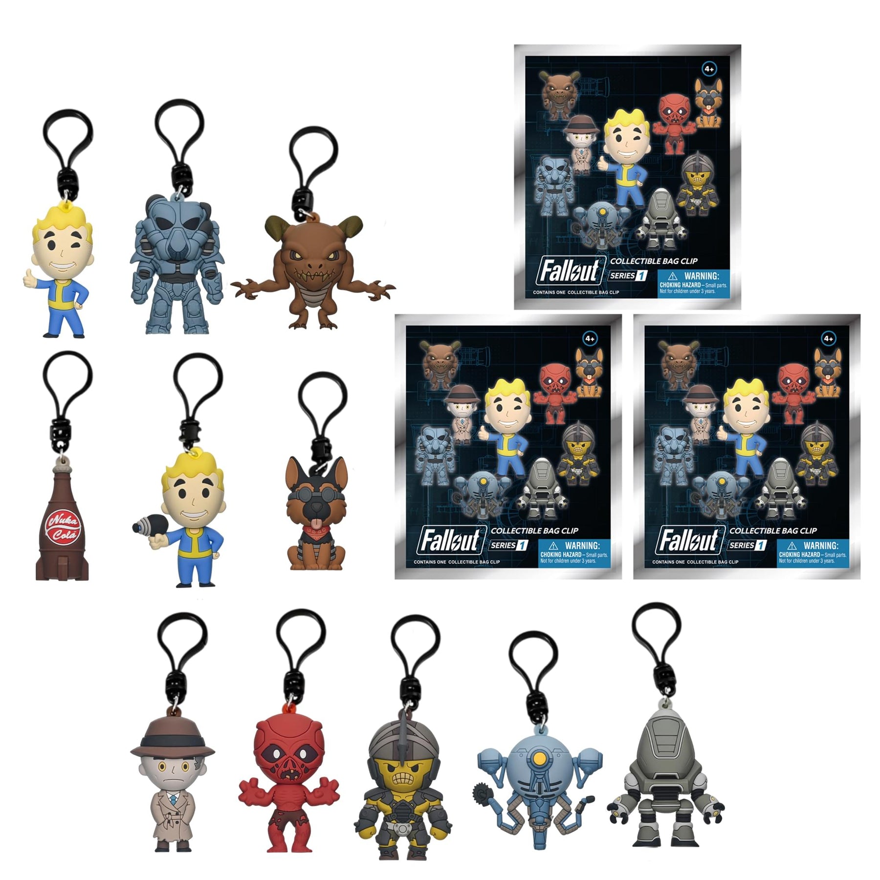 Fallout Series 1 Blind Bag 3D Foam Bag Clip | 3 Random