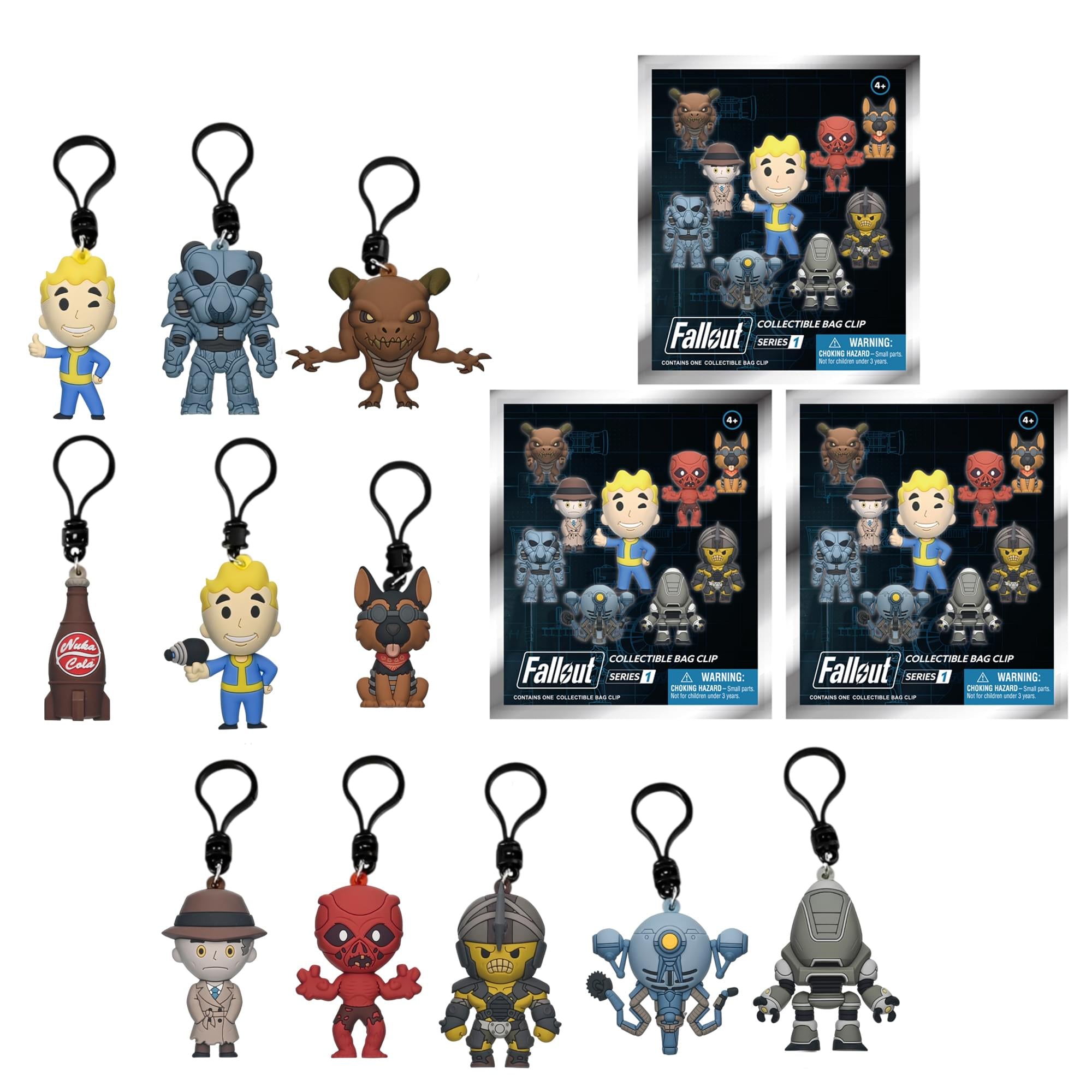 Fallout Series 1 Blind Bag 3D Foam Bag Clip | 3 Random