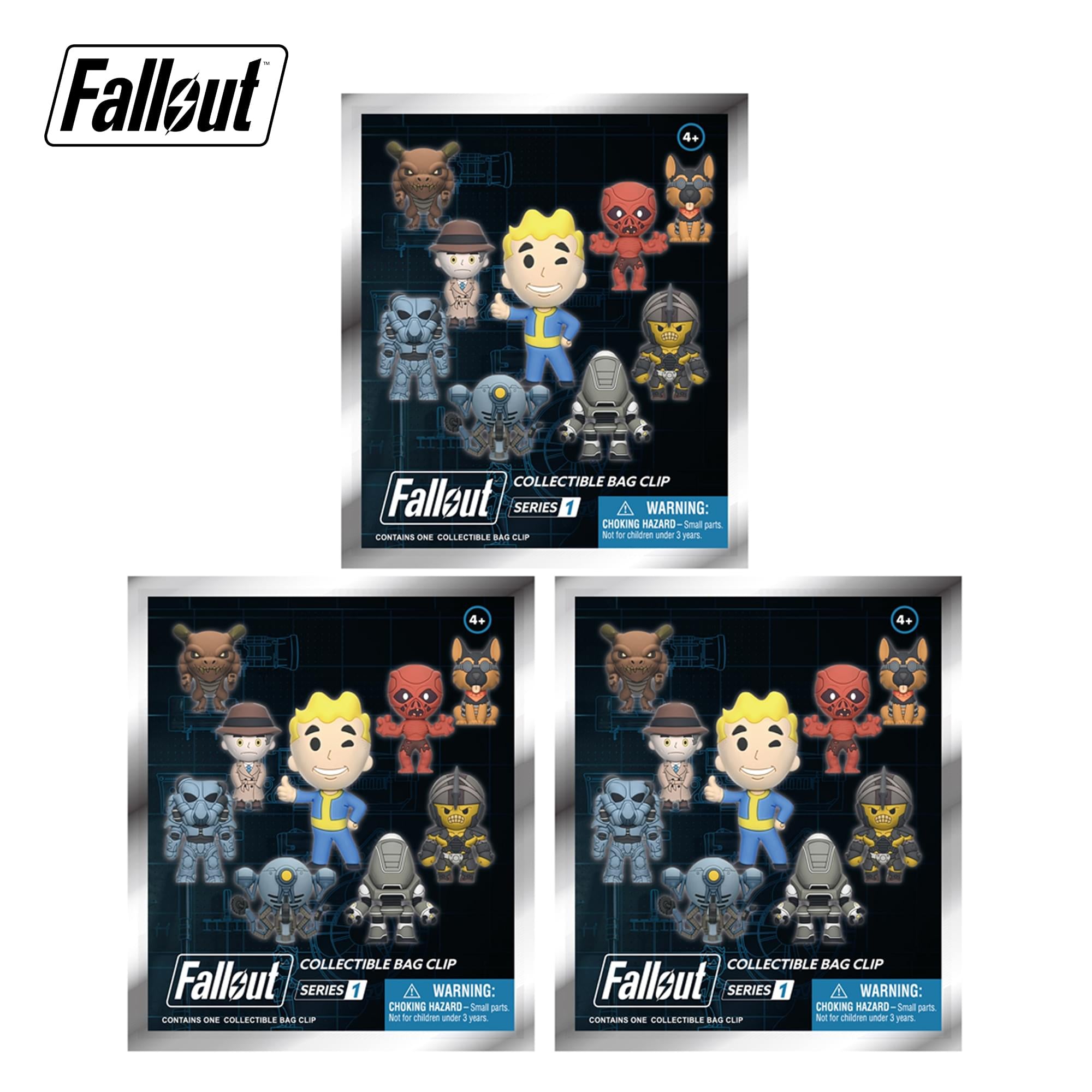 Fallout Series 1 Blind Bag 3D Foam Bag Clip | 3 Random