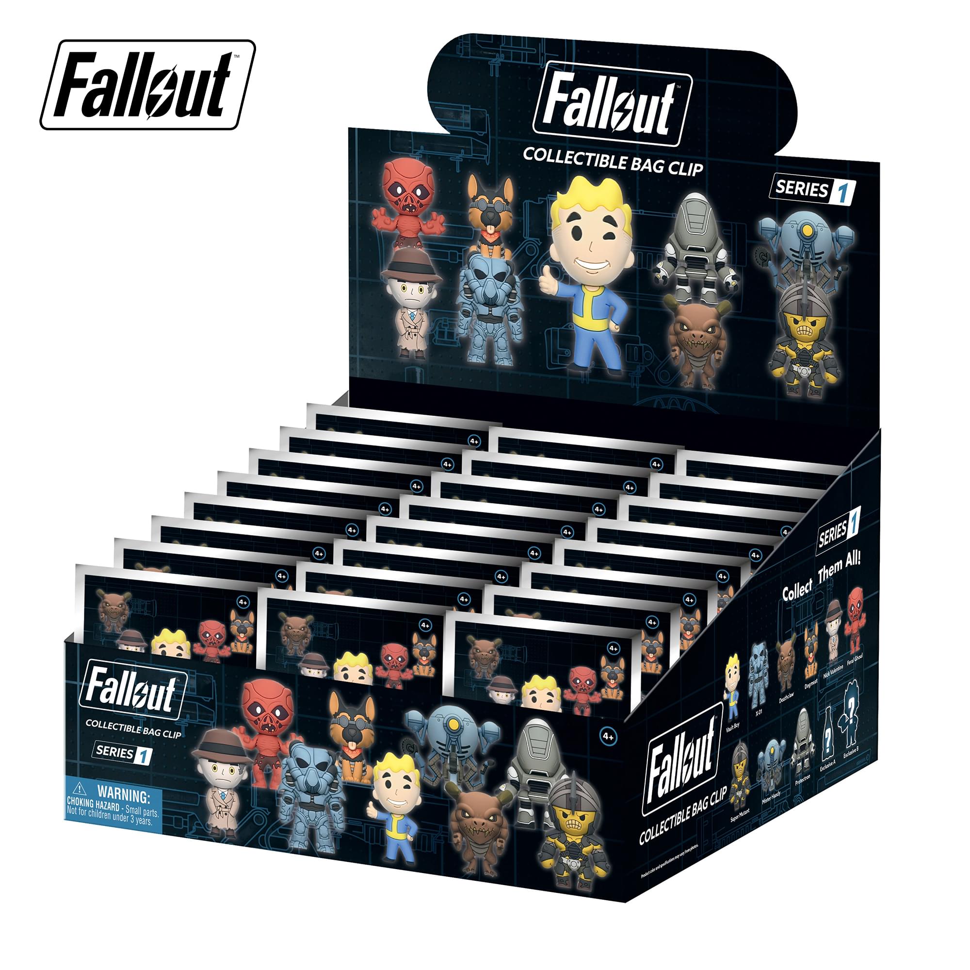 Fallout Series 1 Blind Bag 3D Foam Bag Clip | 3 Random
