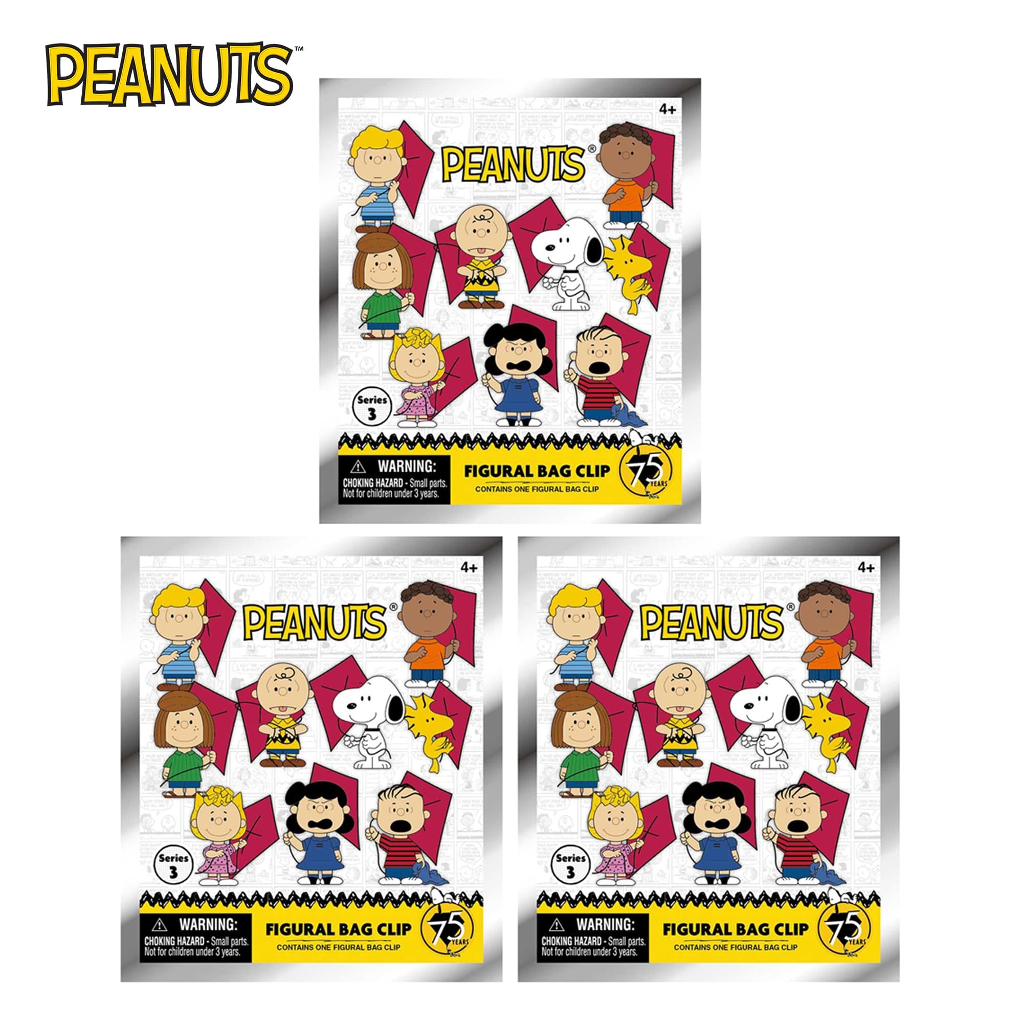 Peanuts Series 3 Blind Bag 3D Foam Bag Clip | 3 Random