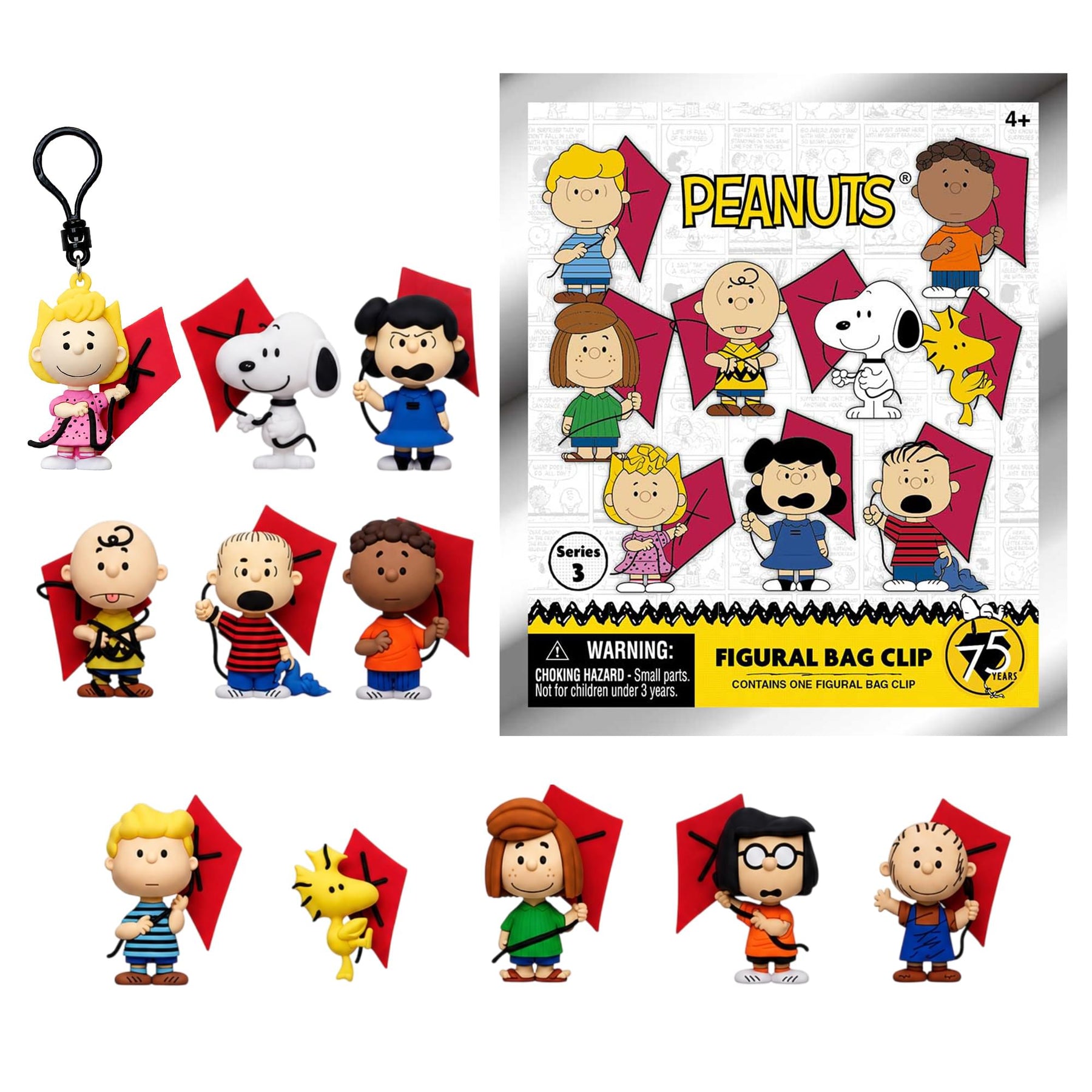 Peanuts Series 3 Blind Bag 3D Foam Bag Clip | One Random