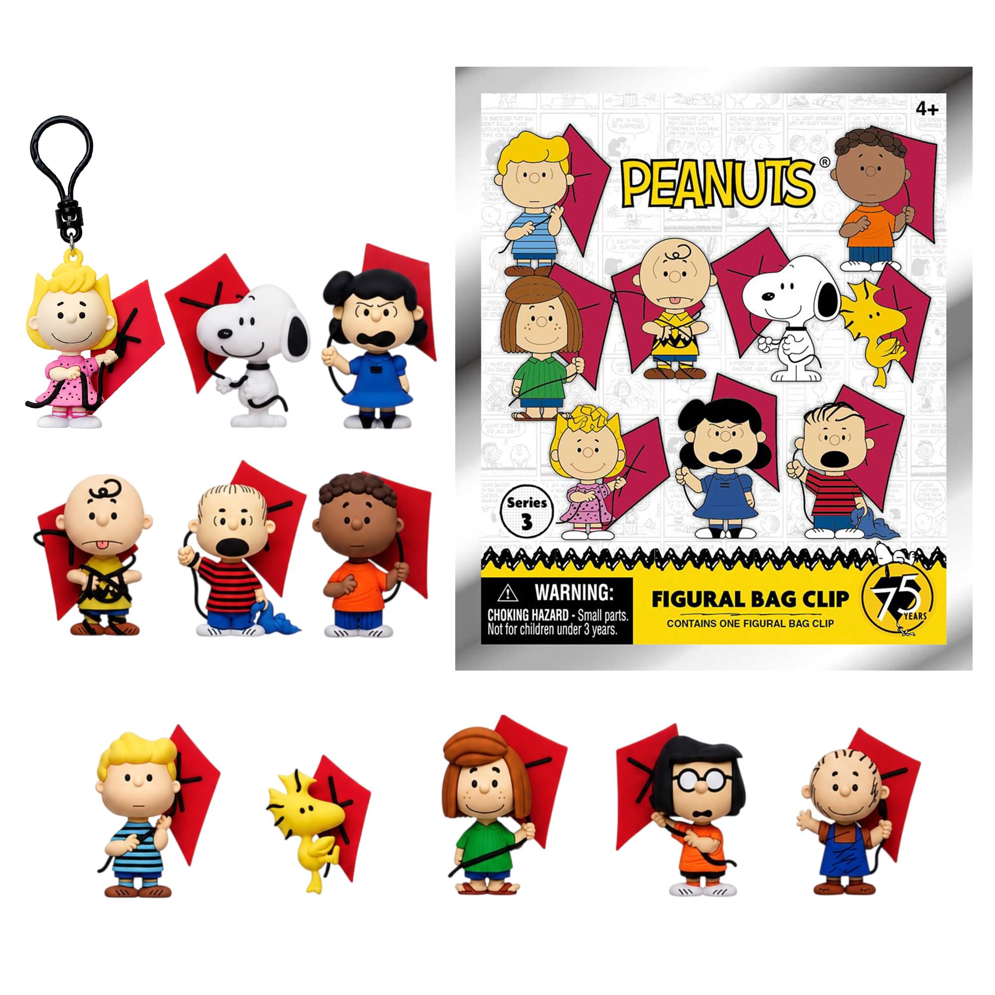 Peanuts Series 3 Blind Bag 3D Foam Bag Clip | One Random