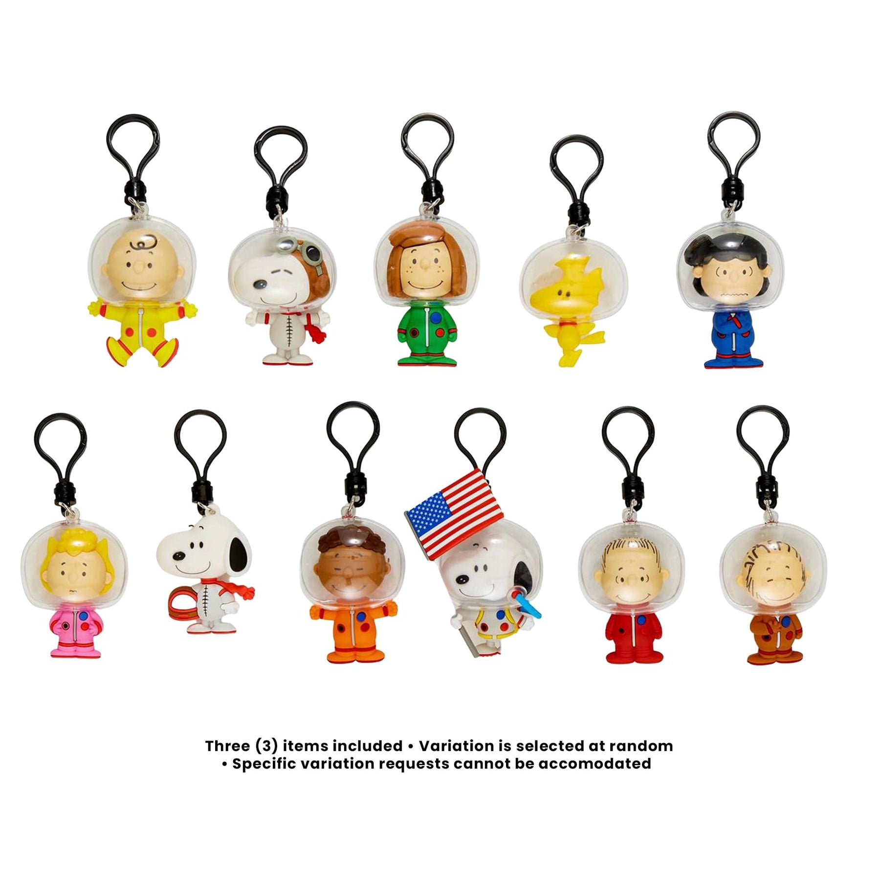 Peanuts Space Series 5 Blind Bag 3D Foam Bag Clip | 3 Random