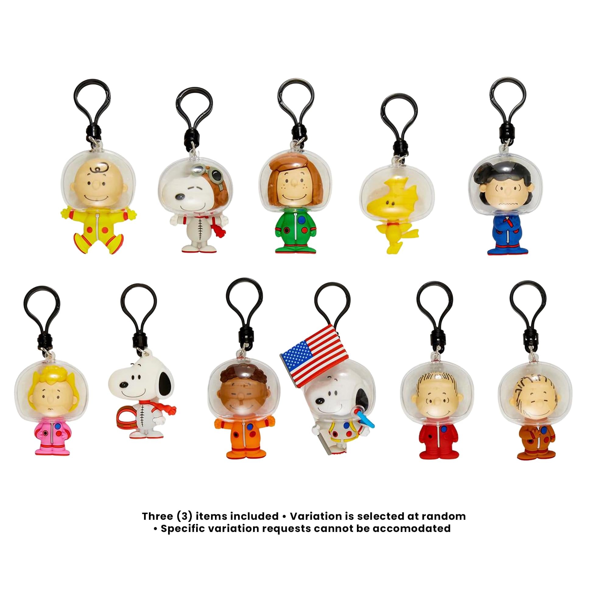 Peanuts Space Series 5 Blind Bag 3D Foam Bag Clip | 3 Random