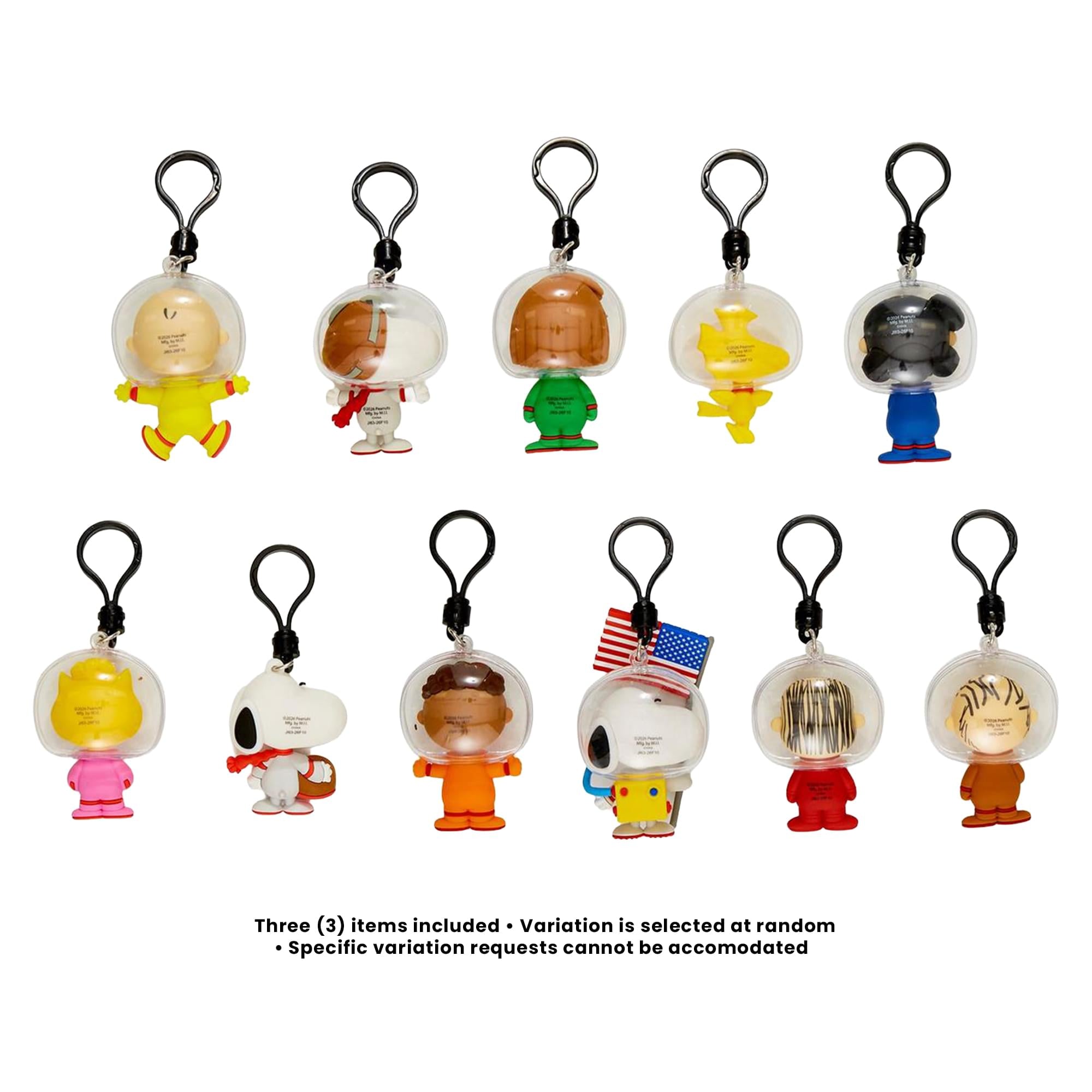 Peanuts Space Series 5 Blind Bag 3D Foam Bag Clip | 3 Random