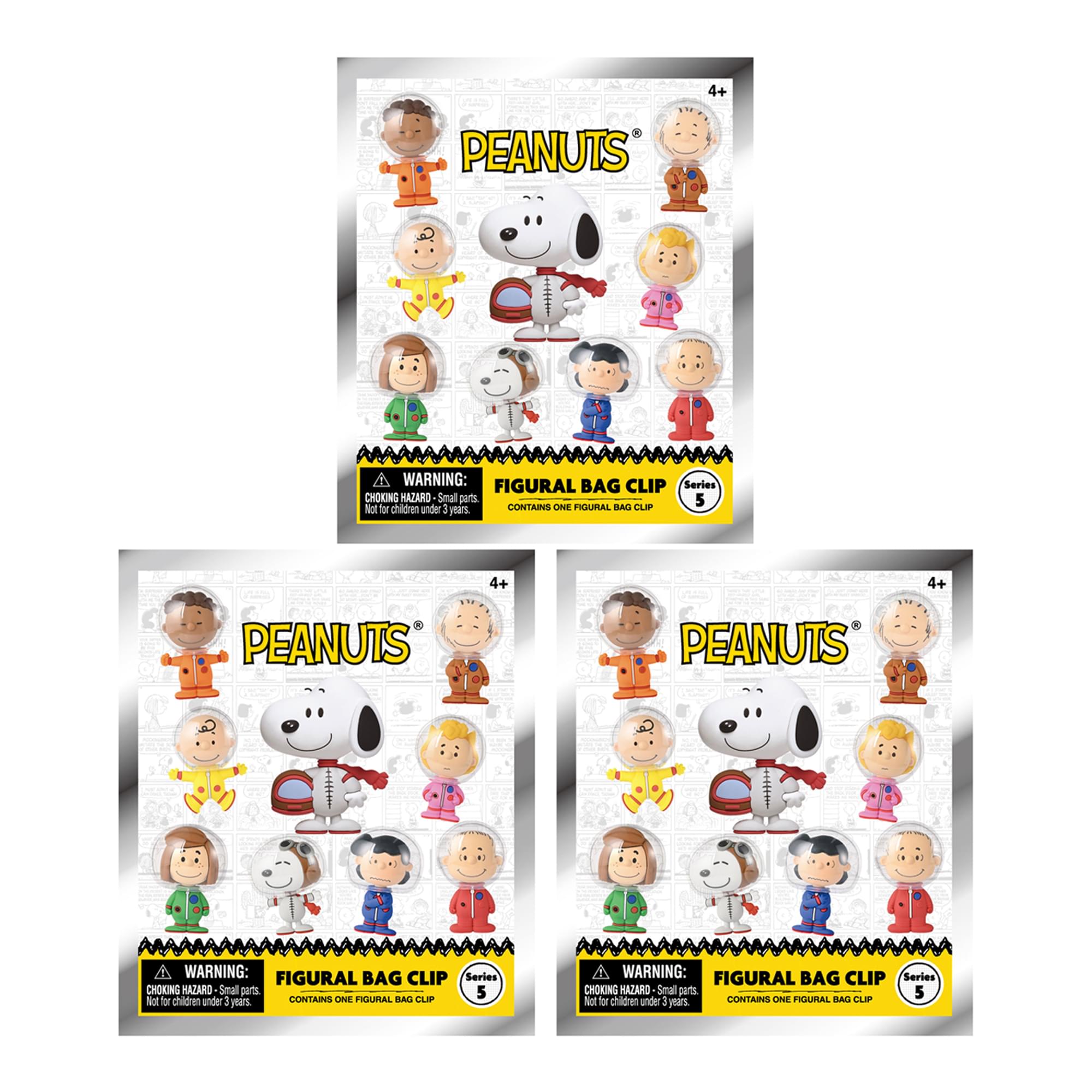 Peanuts Space Series 5 Blind Bag 3D Foam Bag Clip | 3 Random