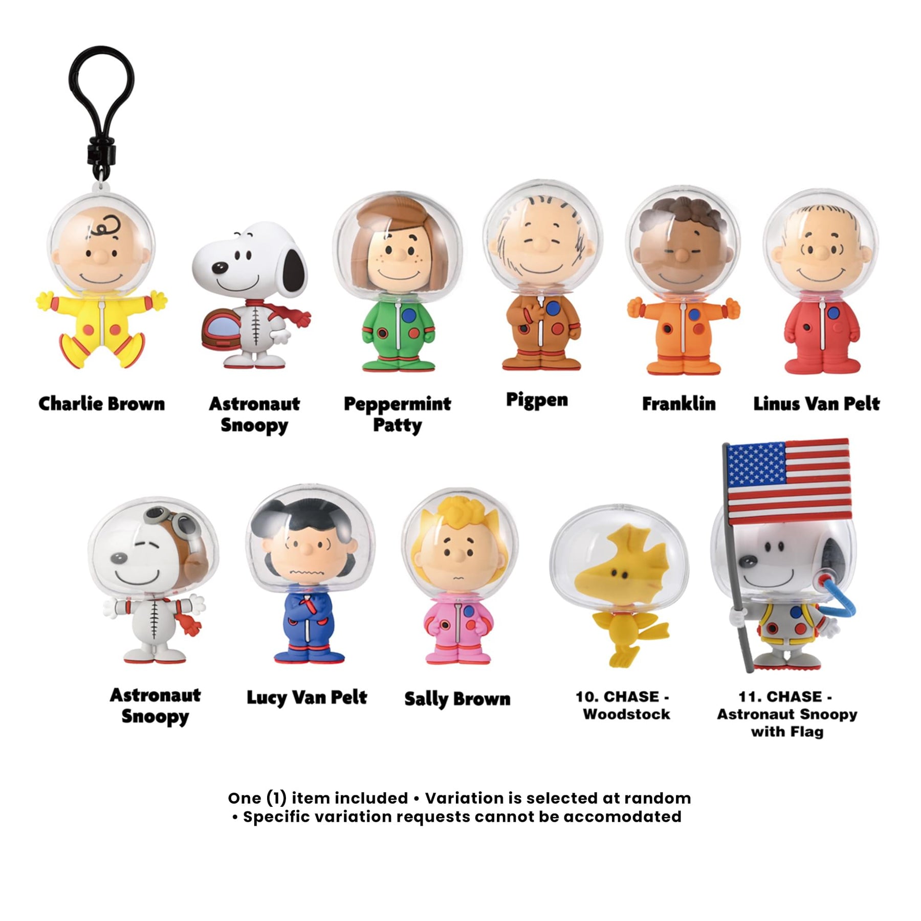 Peanuts Space Series 5 Blind Bag 3D Foam Bag Clip | 1 Random