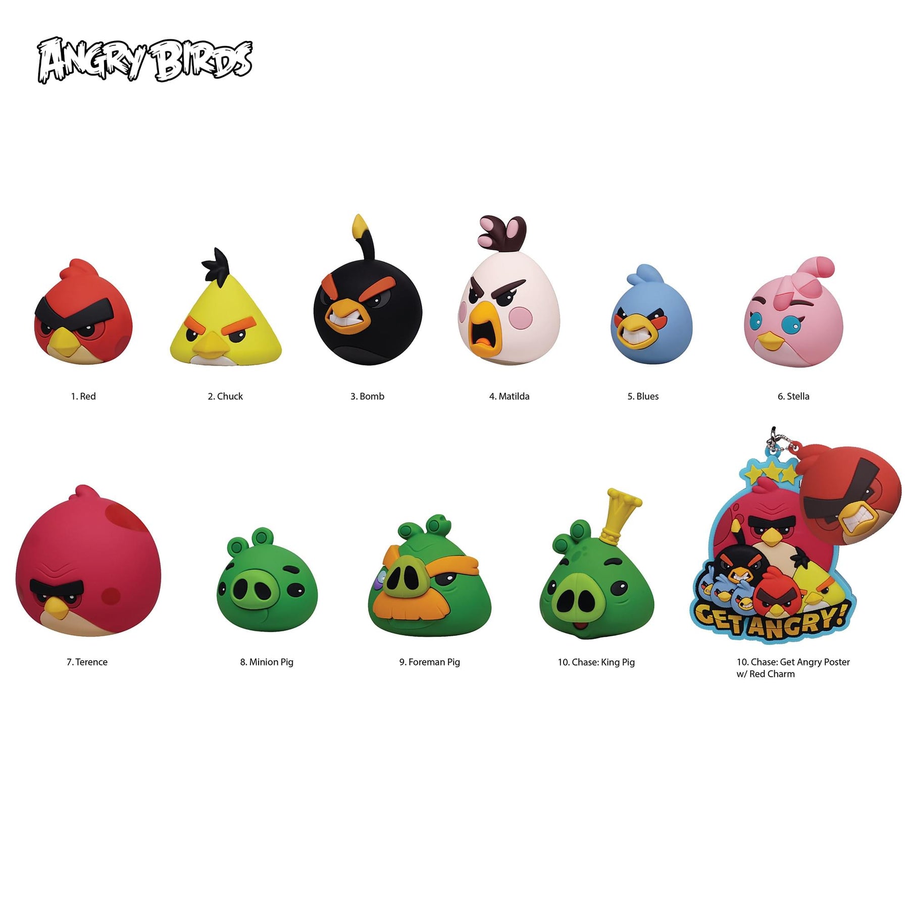 Angry Birds Series 1 Blind Bag 3D Foam Bag Clip | 3 Random