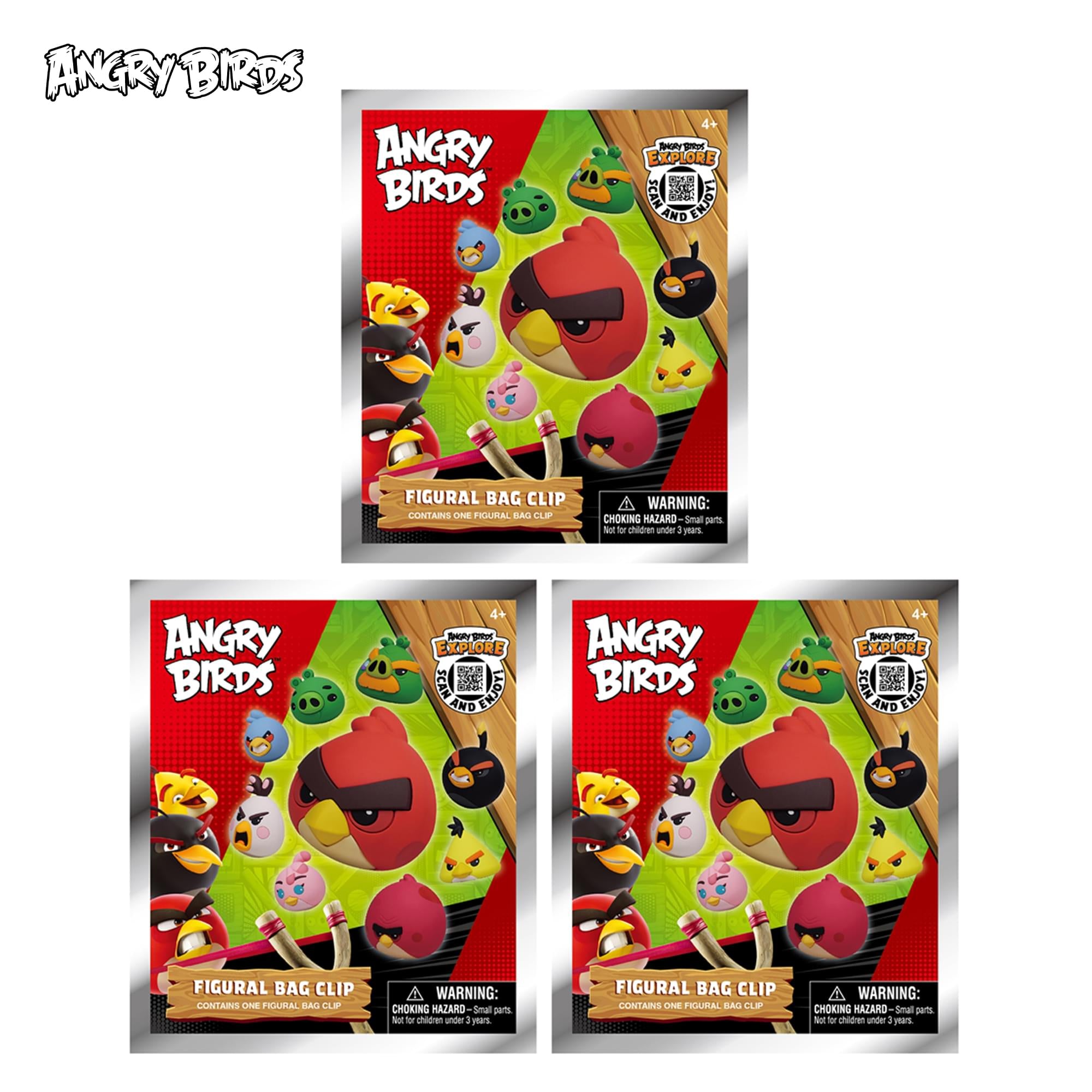 Angry Birds Series 1 Blind Bag 3D Foam Bag Clip | 3 Random