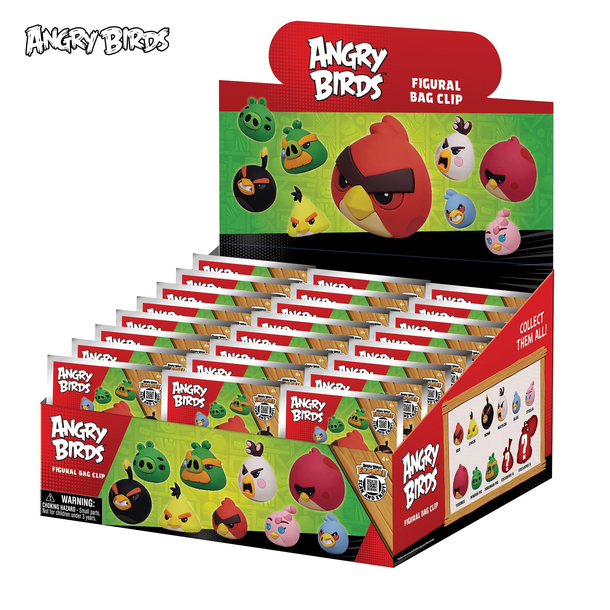 Angry Birds Series 1 Blind Bag 3D Foam Bag Clip | 3 Random