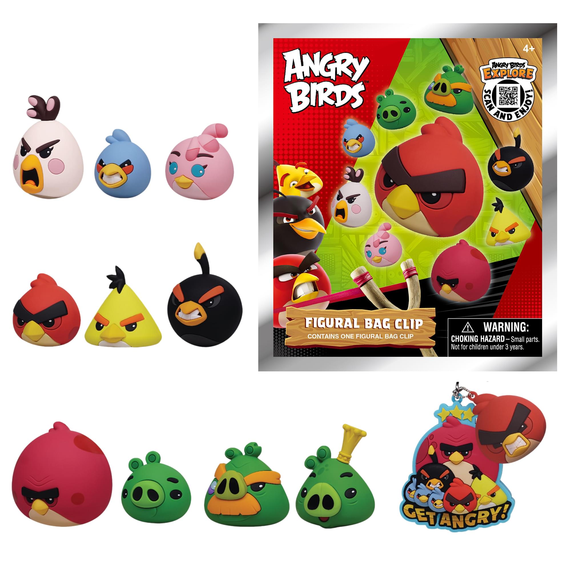 Angry Birds Series 1 Blind Bag 3D Foam Bag Clip | One Random