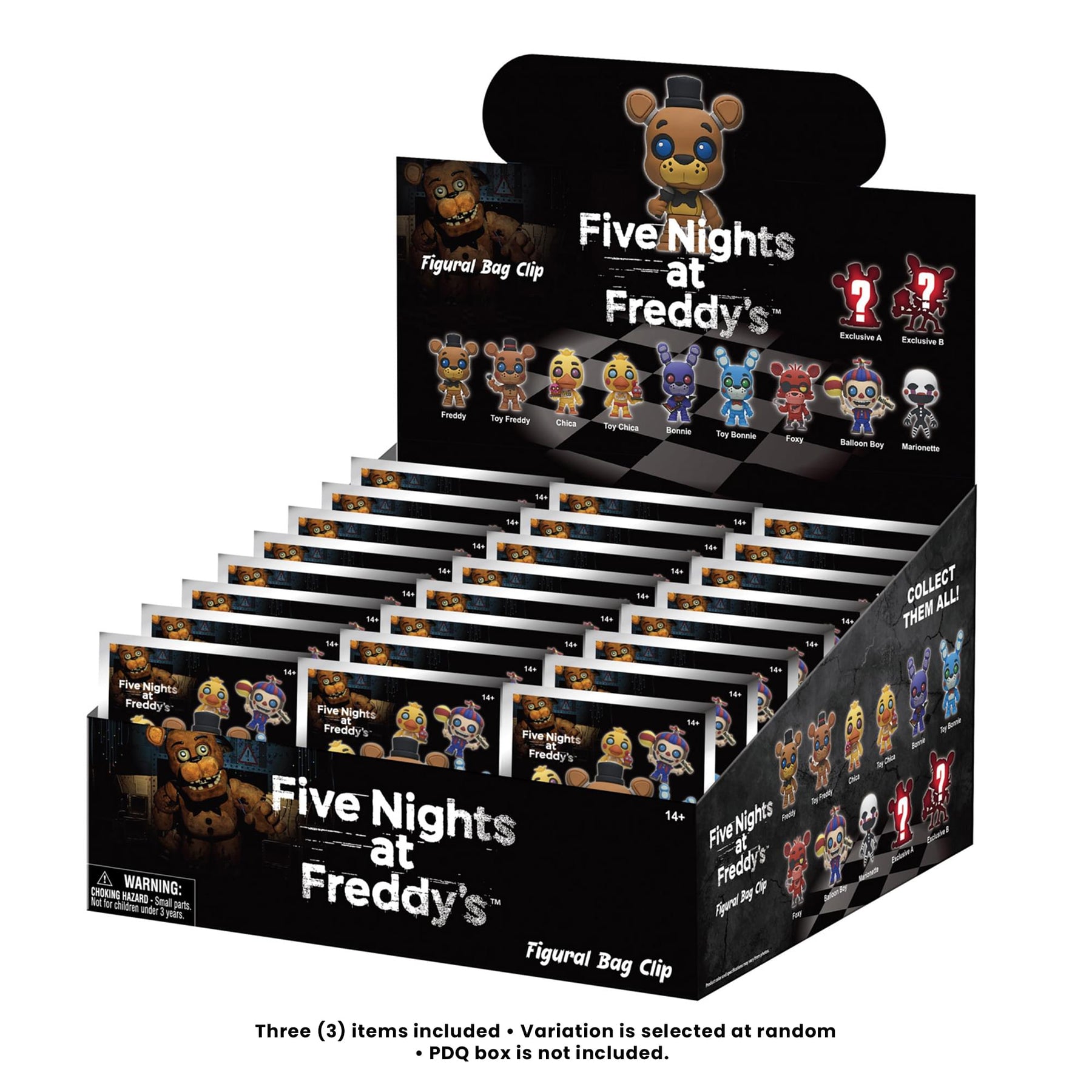 Five Nights at Freddy's Series 1 Blind Bag 3D Foam Bag Clips | 3 Random