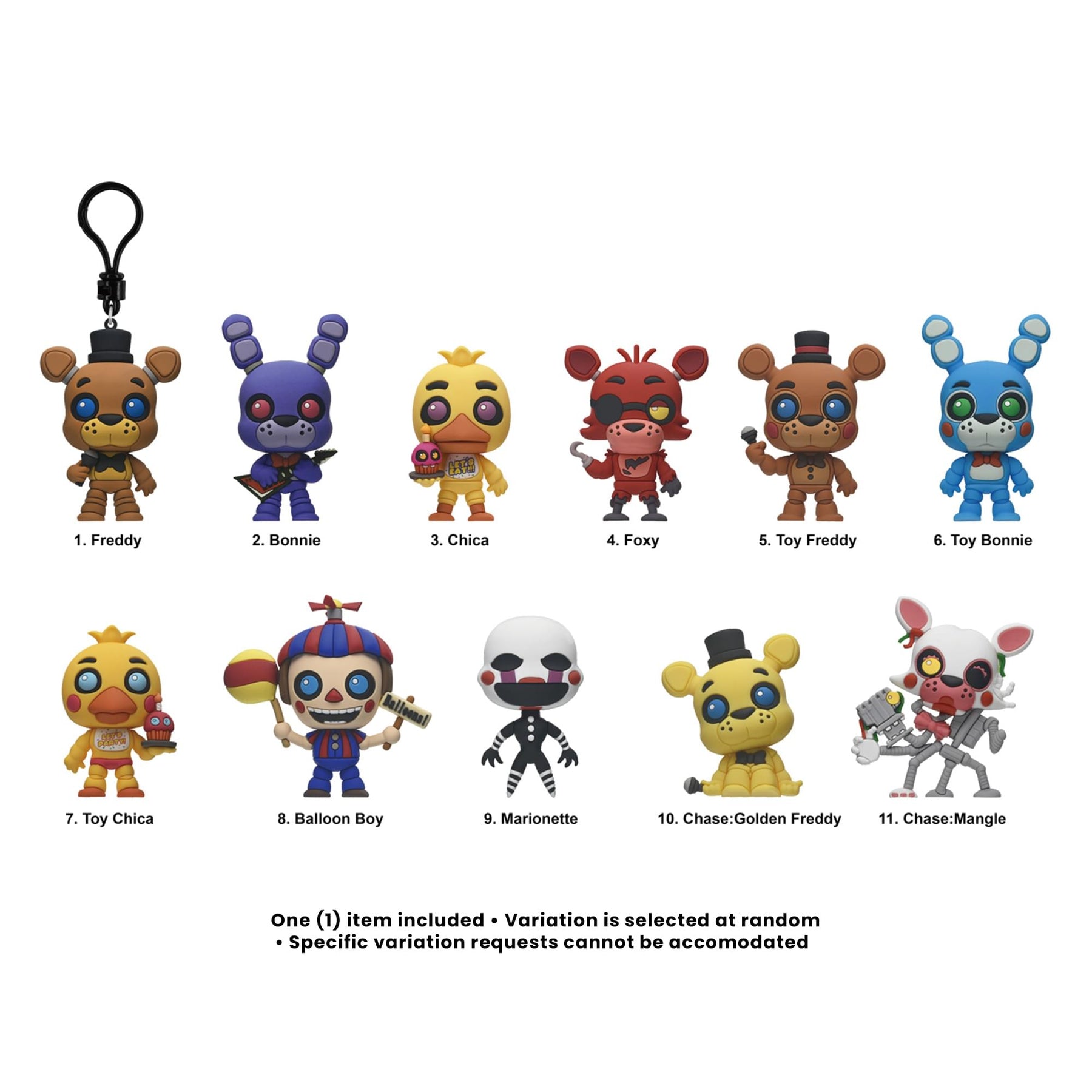 Five Nights at Freddy's Series 1 Blind Bag 3D Foam Bag Clip | 1 Random
