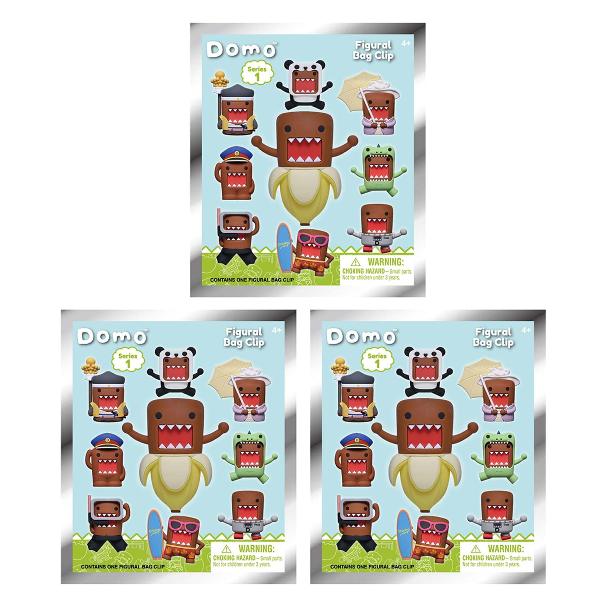 Domo-Kun Series 1 Blind Bag 3D Foam Bag Clip | Set Of 3