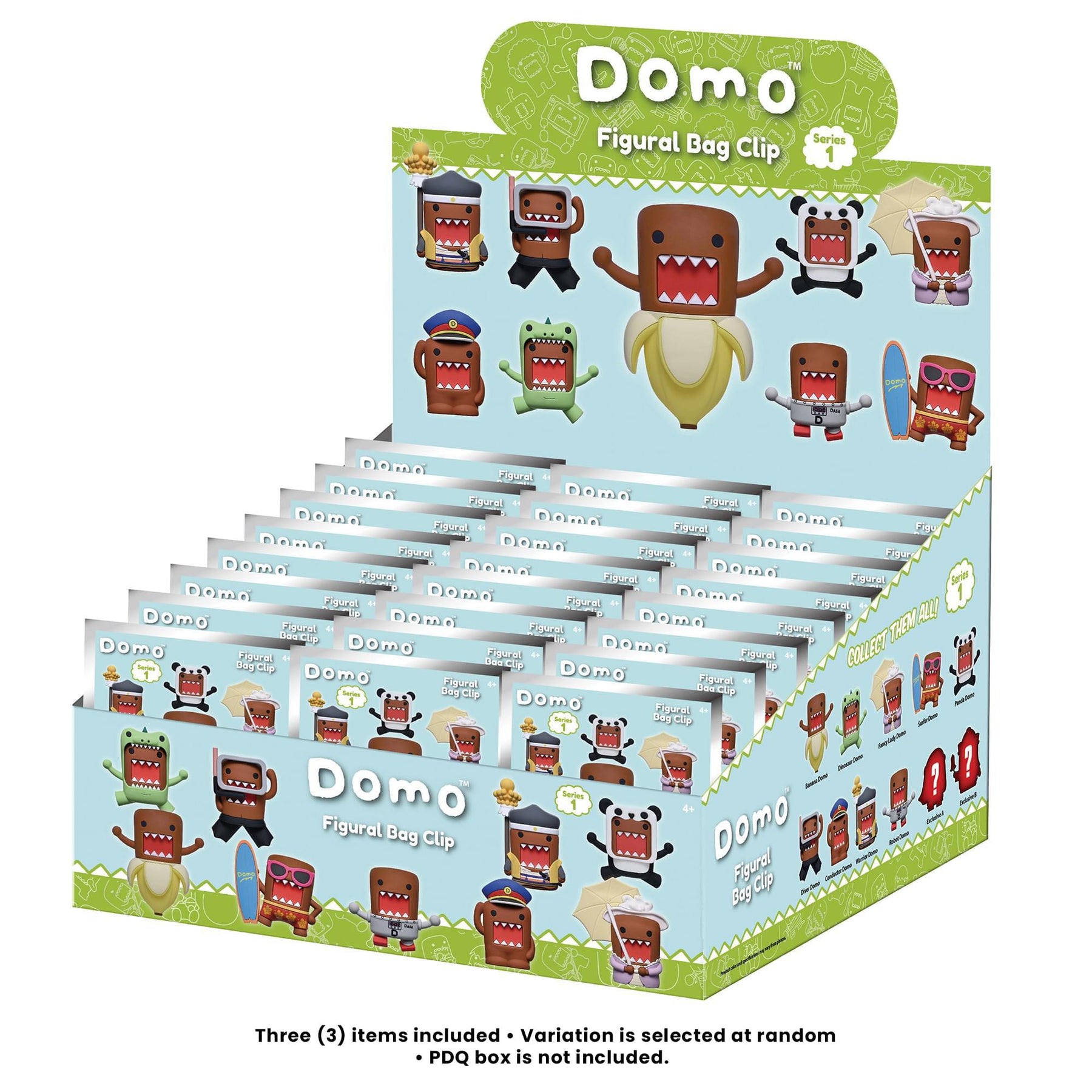 Domo-Kun Series 1 Blind Bag 3D Foam Bag Clip | Set Of 3