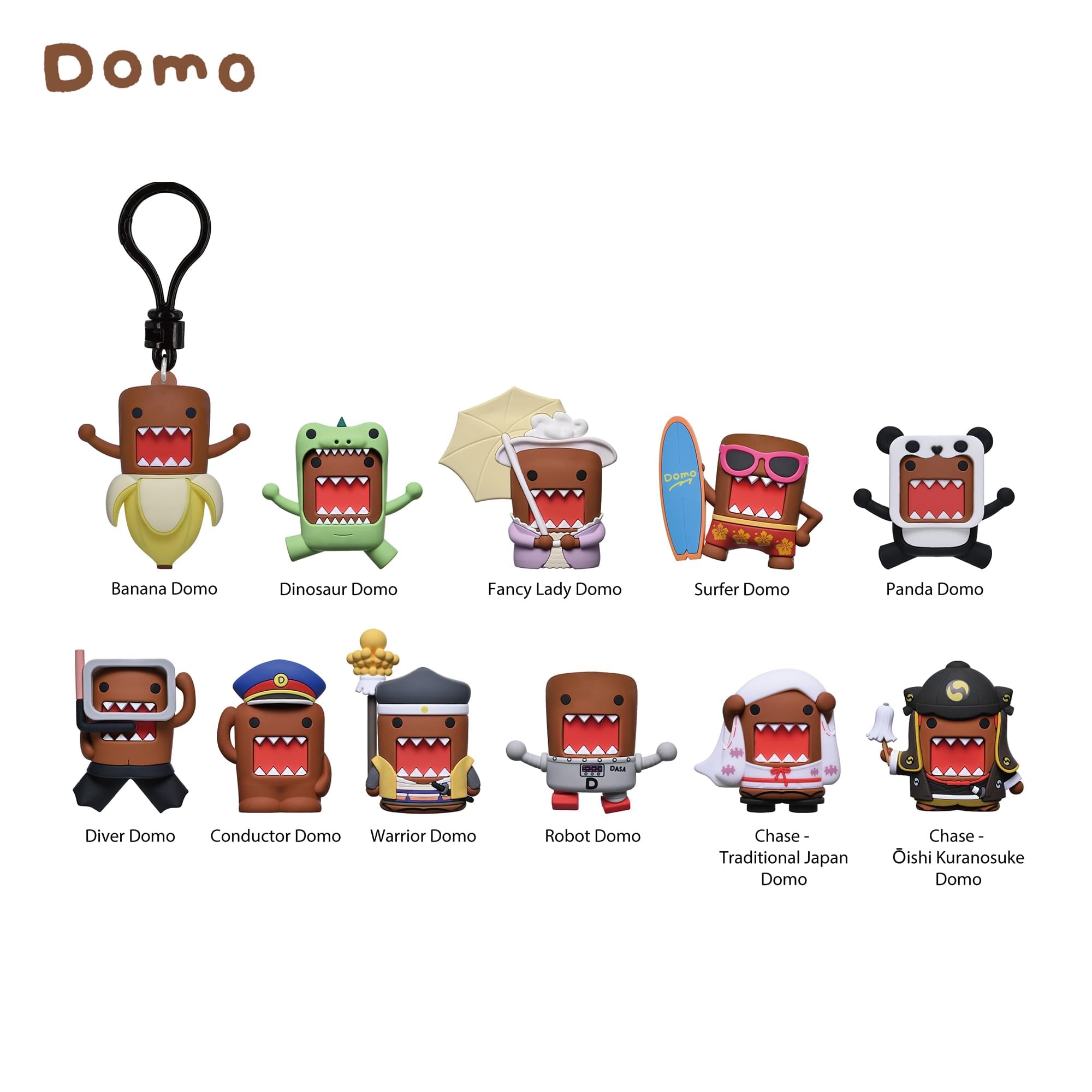 Domo-Kun Series 1 Blind Bag 3D Foam Bag Clip | One Random