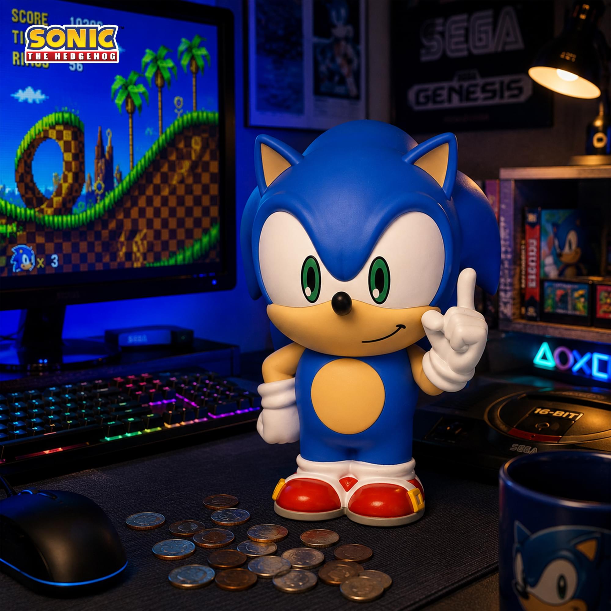 Sonic The Hedgehog Sonic 8-Inch PVC Figural Bank